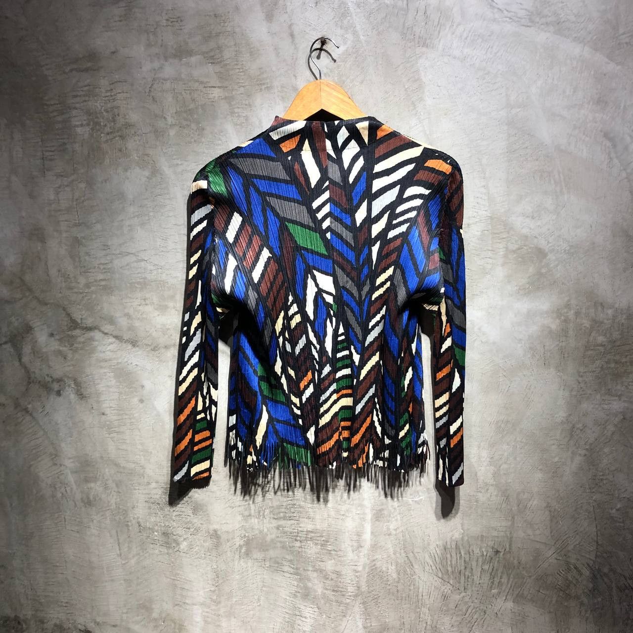 Pleats Please Issey Miyake Issey Miyake Pleats Please Multi Color Fringe cardigan Size S / US 4 / IT 40 - 2 Thumbnail
