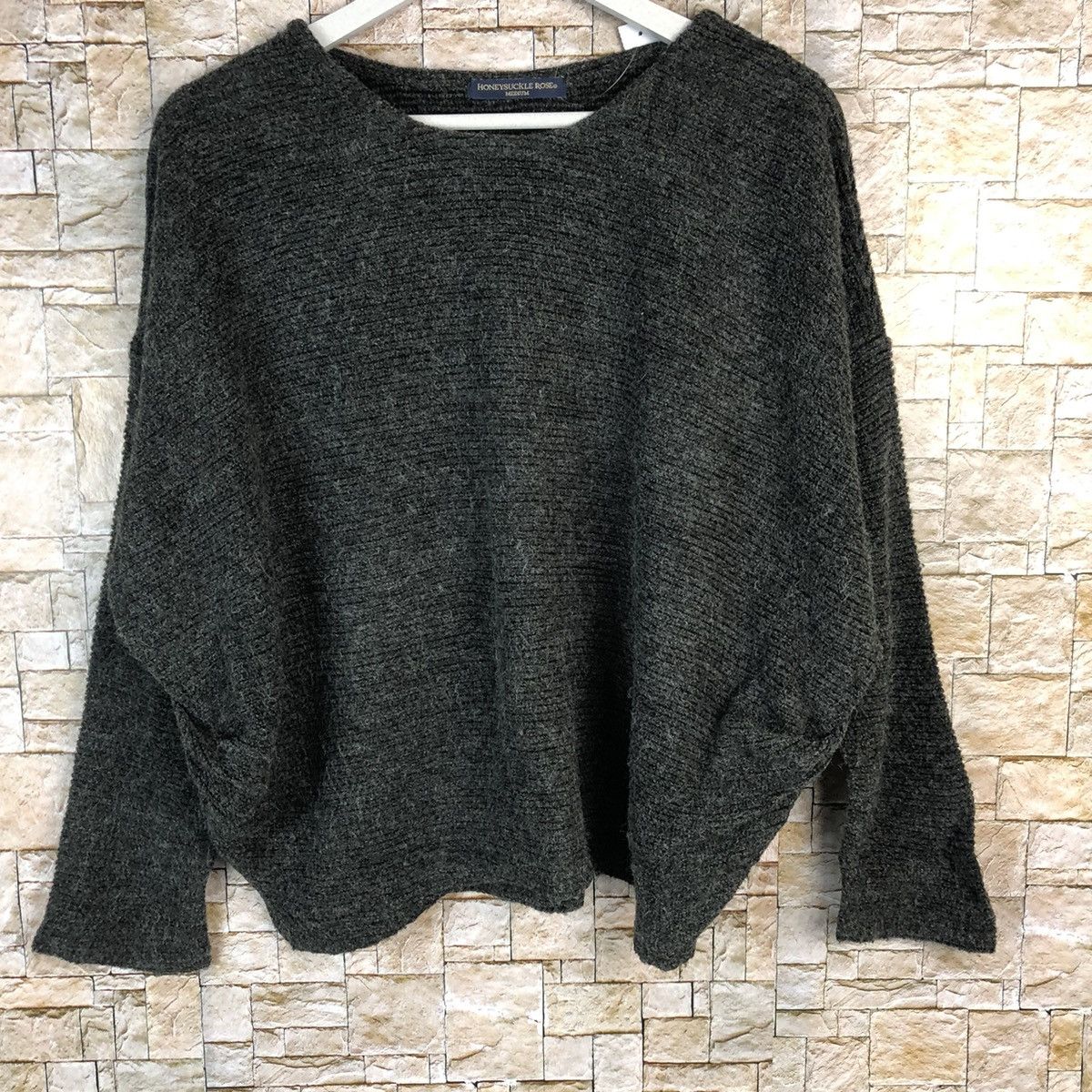 Homespun Knitwear × Japanese Brand Honey Suckle Rose Grey Knitwear #A1063 Size M / US 6-8 / IT 42-44 - 3 Thumbnail