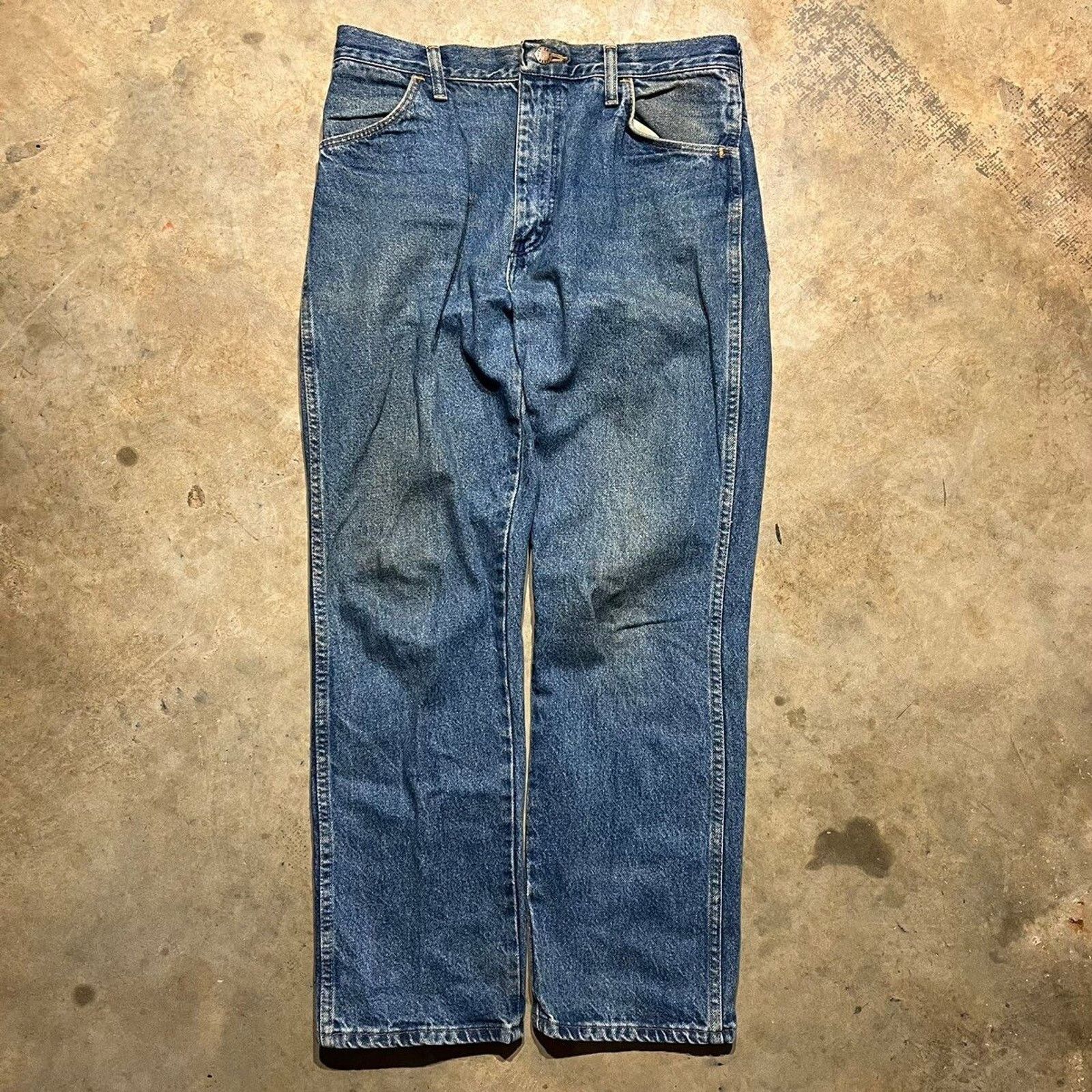 Vintage 1980’s Rustler Dark retailer Wash Straight Leg Jeans, 33x32