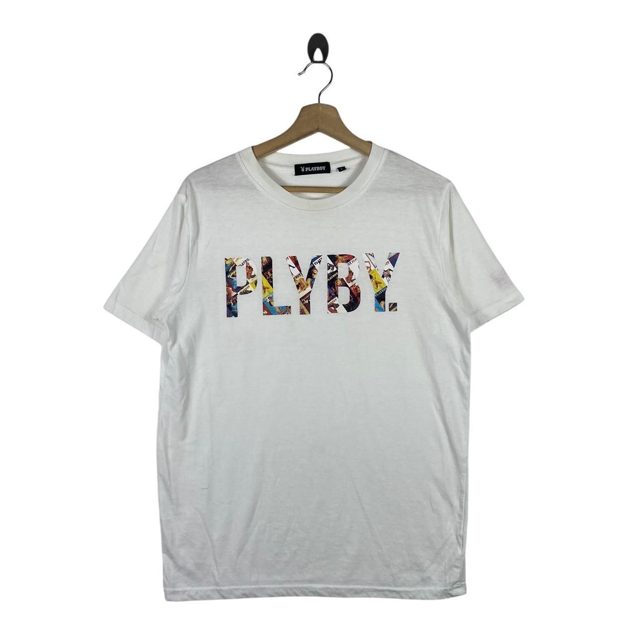 Playboy PLAYBOY MAGAZINE PLYBY Cover Embossed Logo Tee Shirt Top Size L / US 10 / IT 46 - 1 Thumbnail