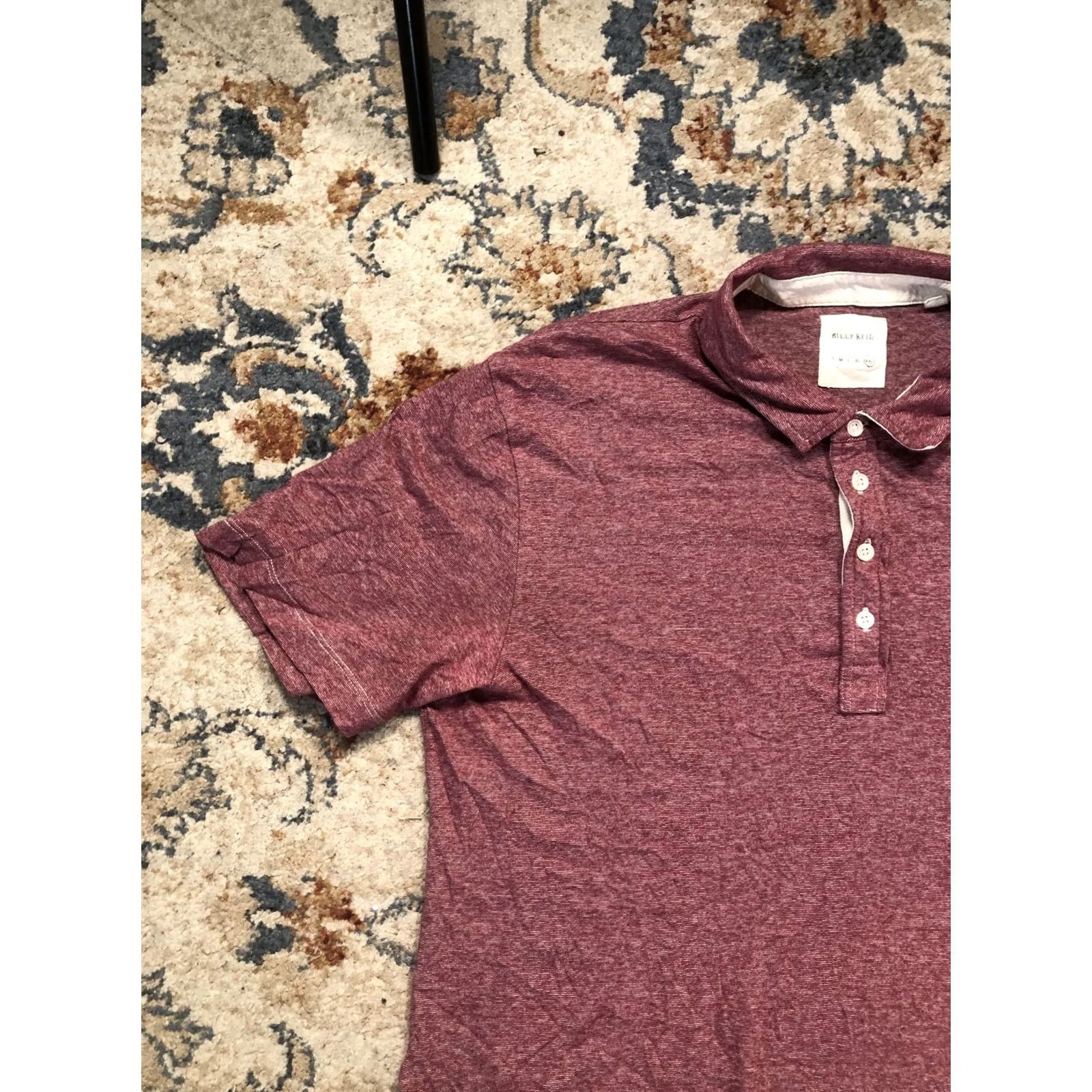 Billy Reid Billy Reid Polo Shirt Mens 2XL Red Stripe Jersey Pocket Short Sleeve Casual Size US XXL / EU 58 / 5 - 3 Thumbnail