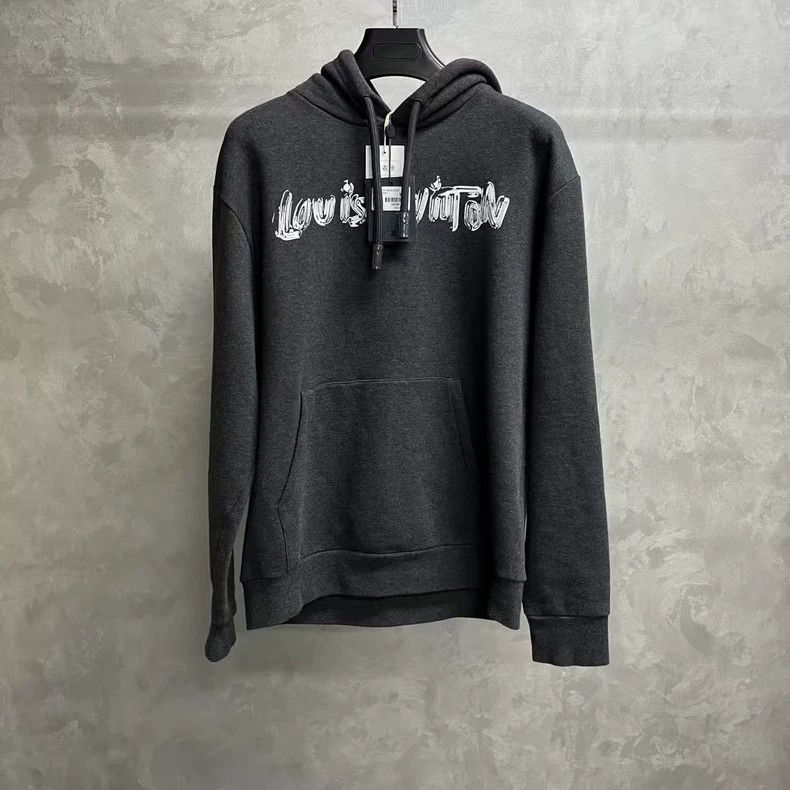 Louis Vuitton Louis Vuitton 24 Latest Grey Alphabet Hooded Loose Long Sle Size US L / EU 52-54 / 3 - 1 Thumbnail