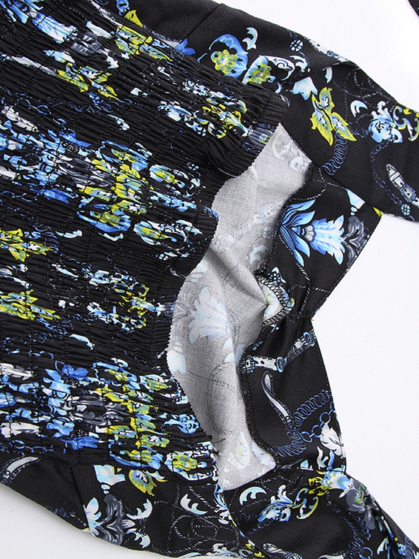 Other Floral Print Vintage Style Backless Dress Size XL / US 12-14 / IT 48-50 - 5 Thumbnail