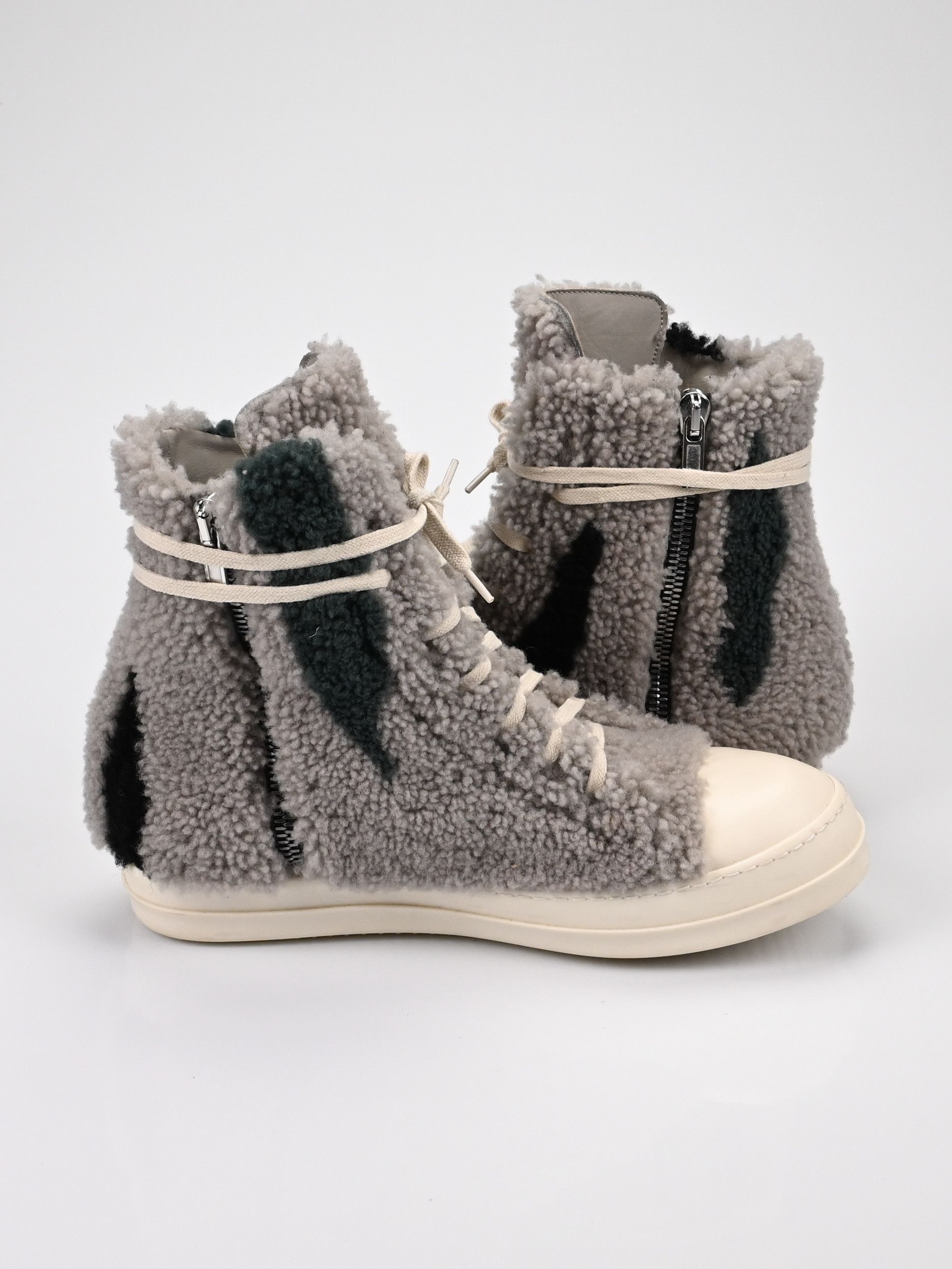 Rick Owens Shearling Zebra Ramones Size US 11 / EU 44 - 5 Thumbnail