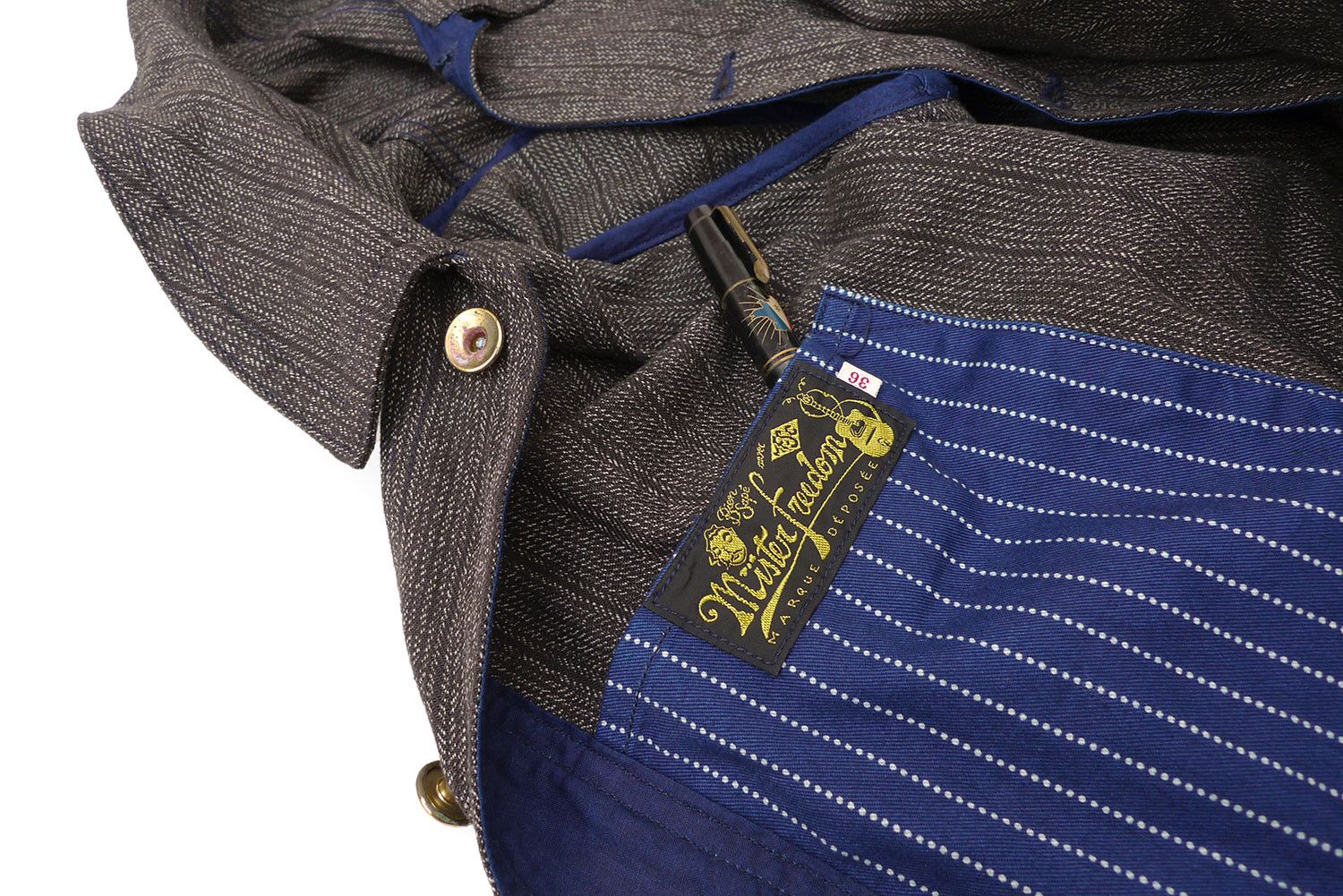 Mister Freedom × Sugar Cane Mister Freedom Covert Stripe Bellville Chore Jacket Size US M / EU 48-50 / 2 - 3 Thumbnail
