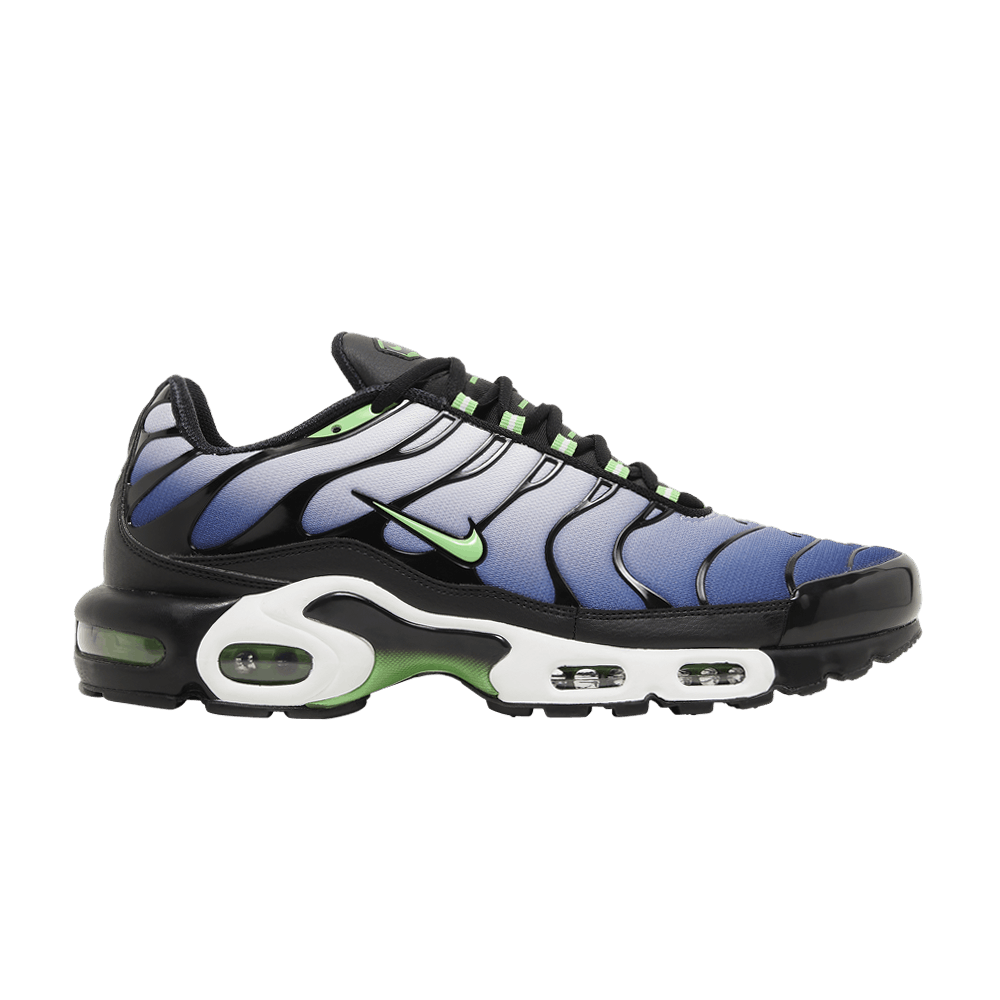 image of Nike Air Max Plus Icons - Black Scream Green Shoes in Blue, Men's (Size 8)