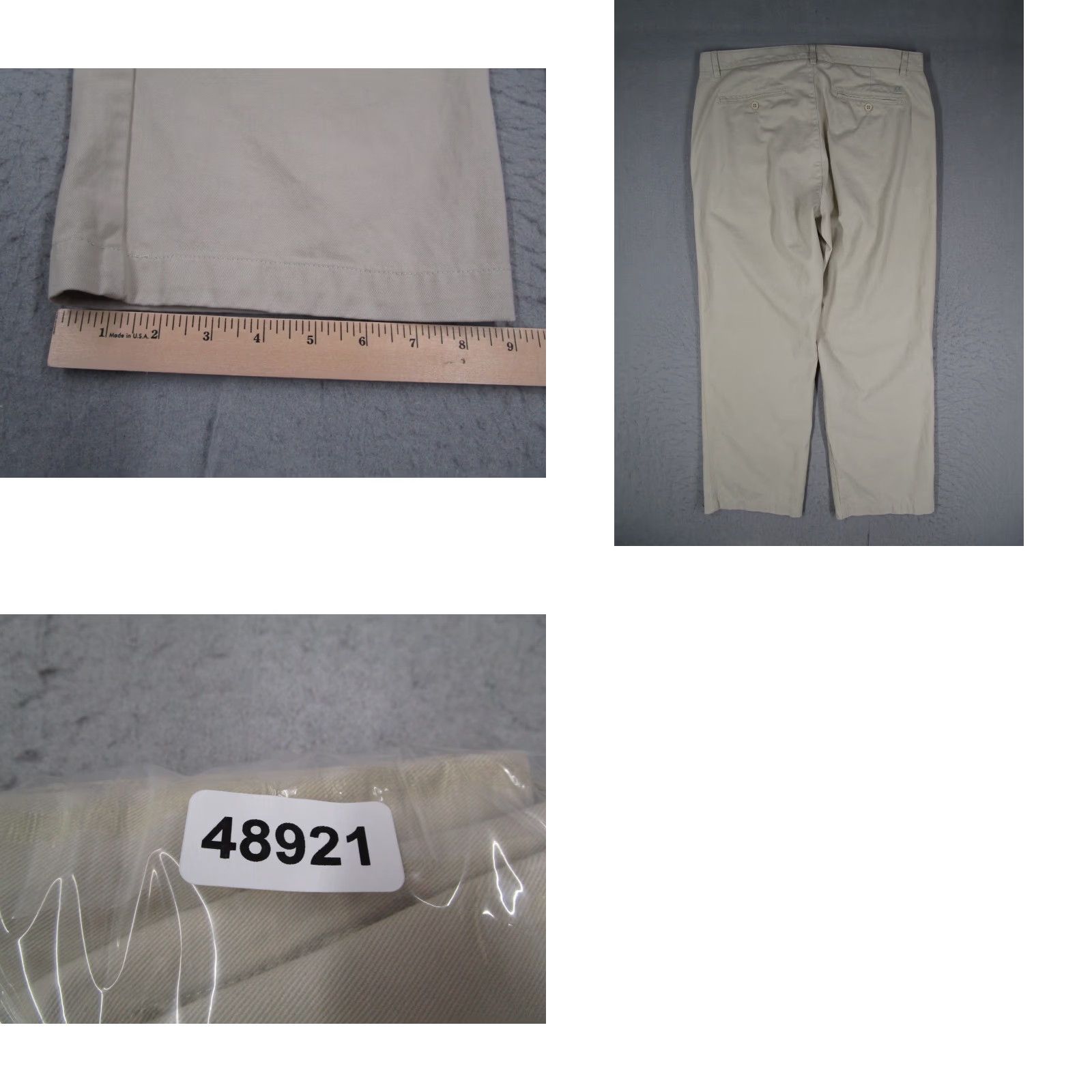 Calvin Klein VINTAGE Calvin Klein Pants Mens 36 Beige Super Sandwash Twill Flat Front Chinos 36x30 Mens Beige Pants Calvin Klein Retro City Preppy 90s Mens Size US 36 / EU 52 - 9 Thumbnail