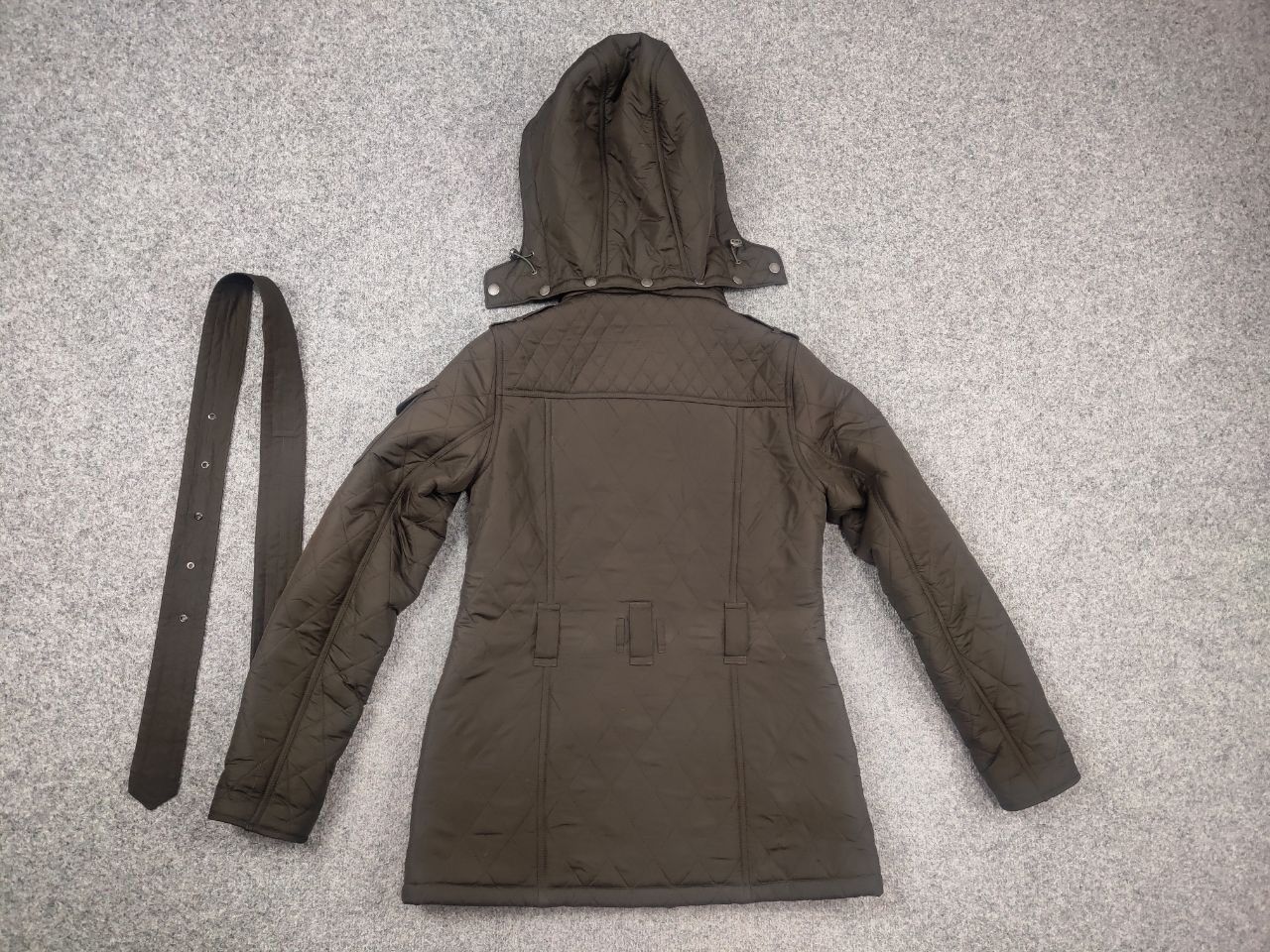 Barbour League Quilted Pocket Hooded Sherpa Green Jacket