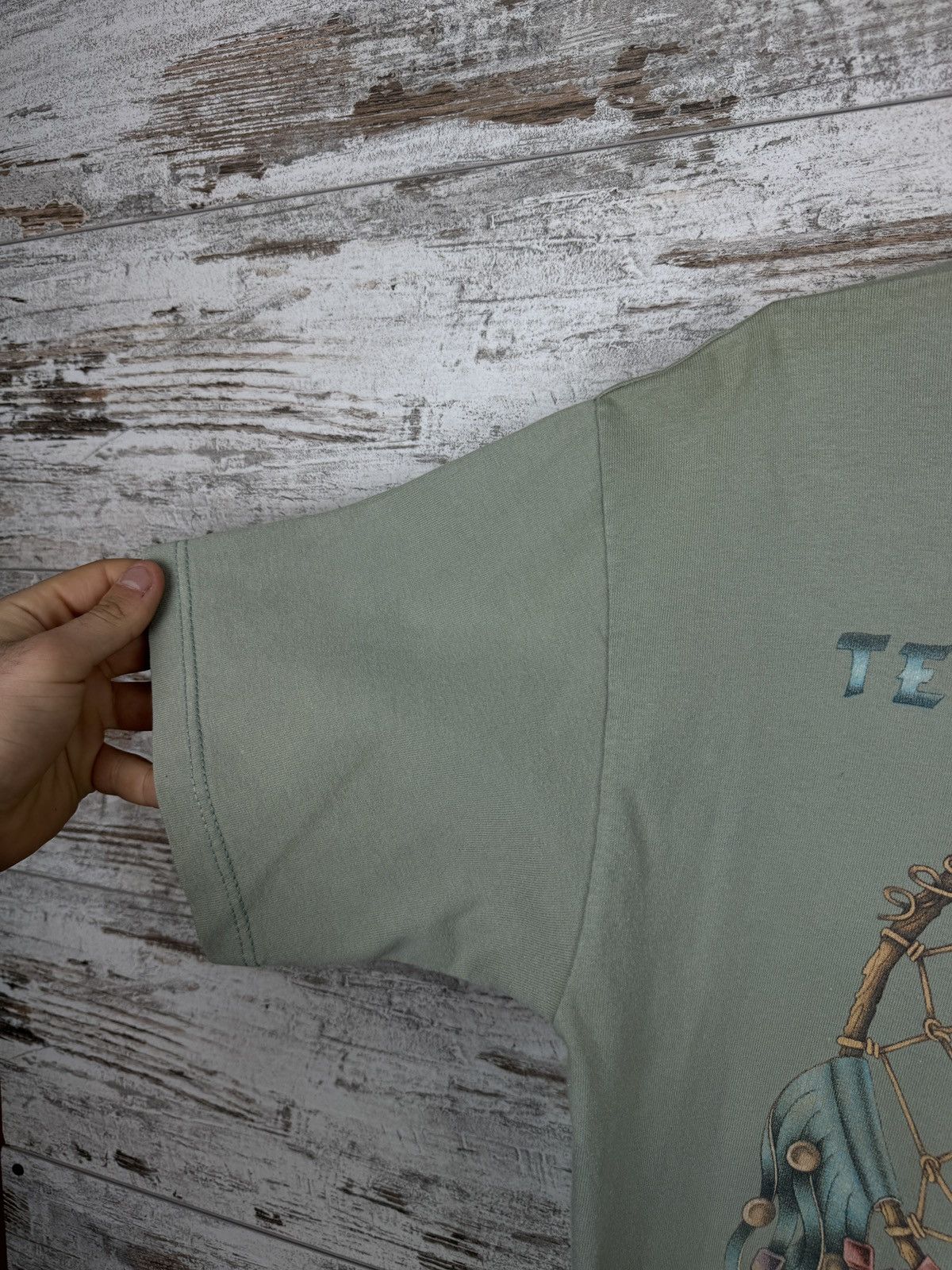 Vintage Texas Vintage 90s Dreamcatcher T-shirt single stitch olive Size US M / EU 48-50 / 2 - 5 Thumbnail