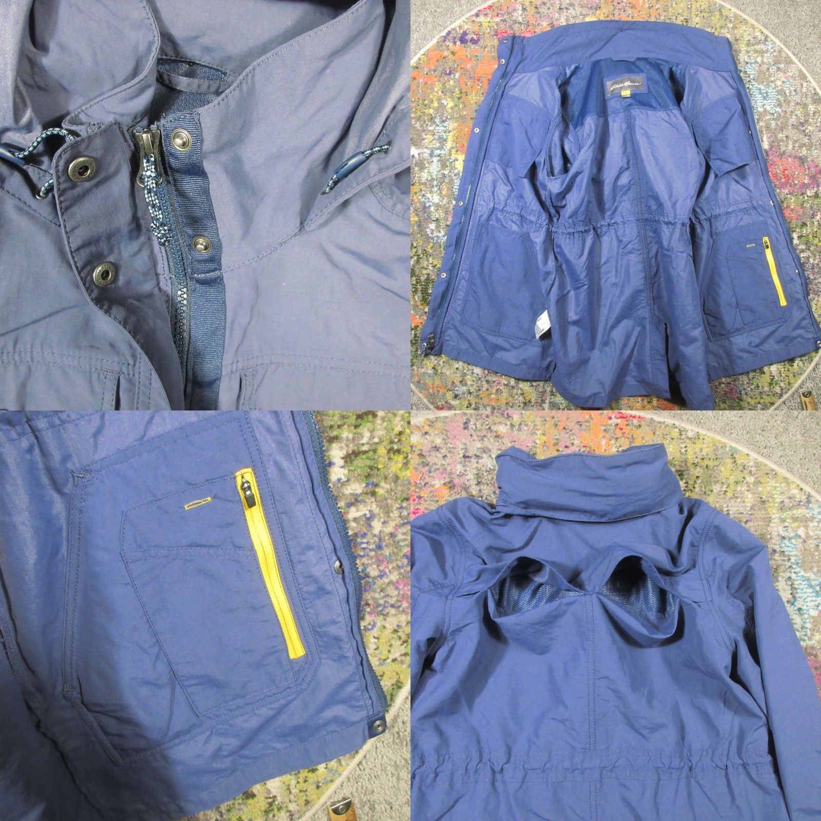 Eddie Bauer Eddie Bauer Jacket Parka Women M Blue Hooded Lightweight Nylon Vented Back Breathable Soft Shell Pockets Zip EUC Size M / US 6-8 / IT 42-44 - 8 Thumbnail