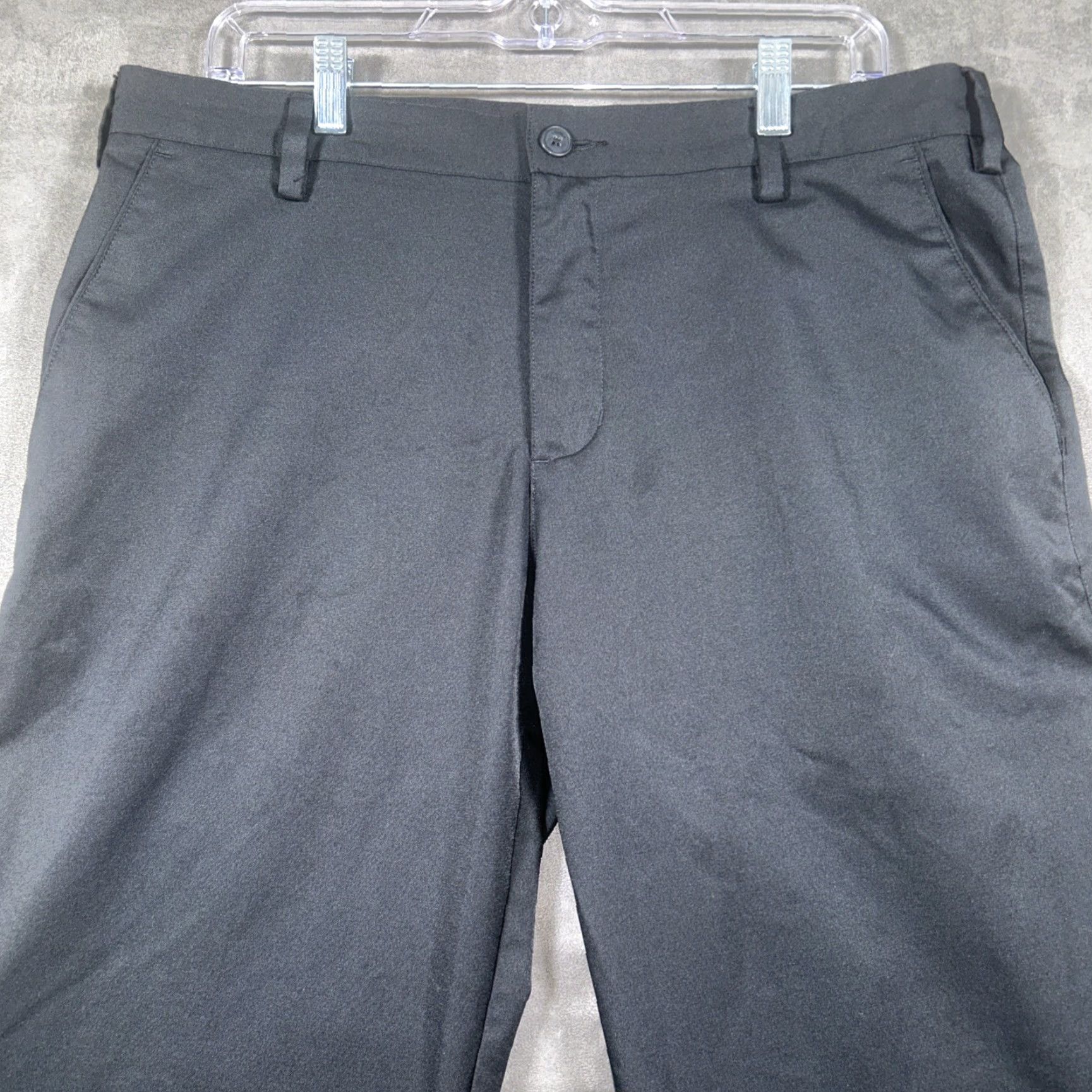 Adidas Adidas Mens Pants Black 34x32 Hybrid Golf Performance Straight Slash Pockets Size US 34 / EU 50 - 2 Thumbnail