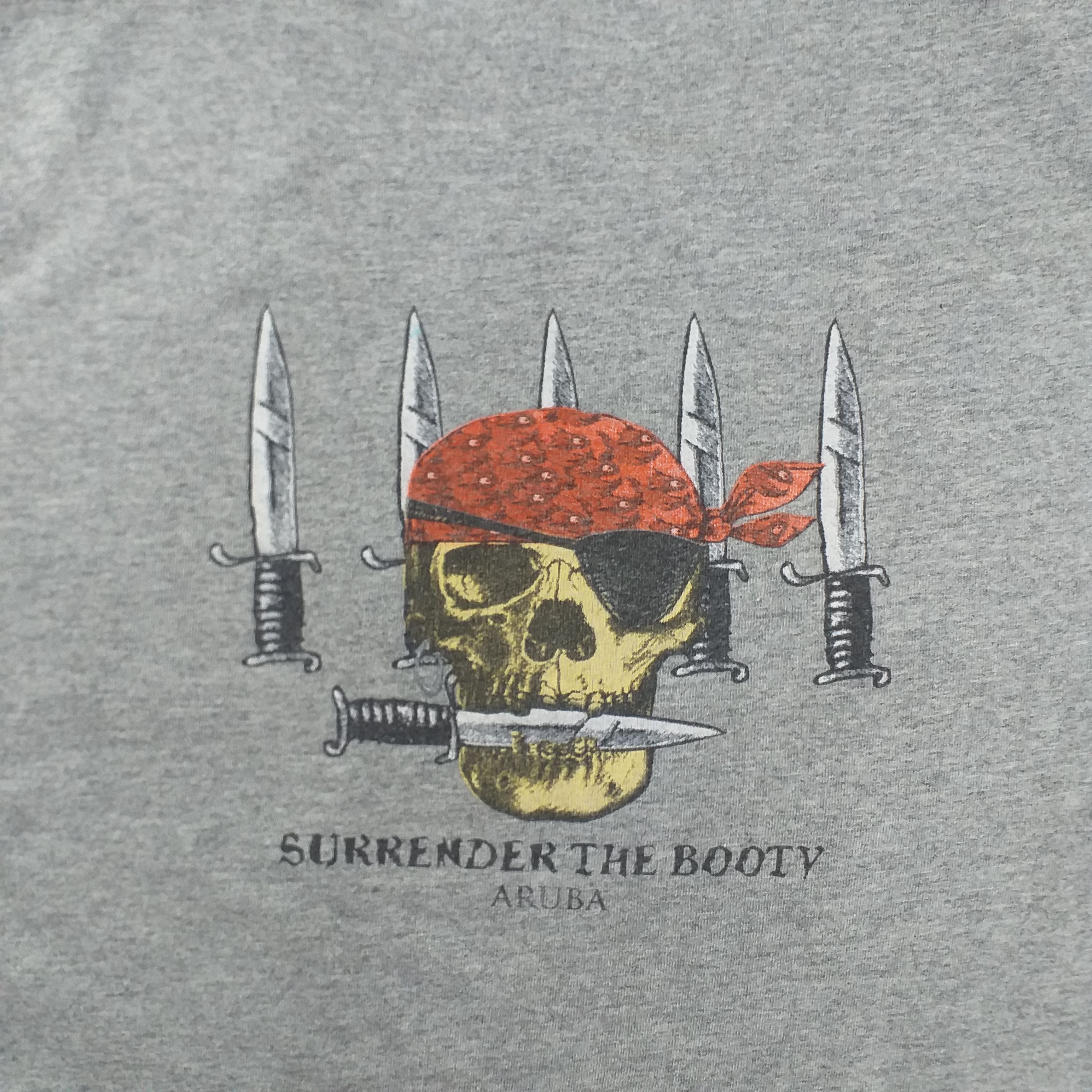 Japanese Brand Vintage Surrender The Booty Aruba Tshirt -F076 Size US M / EU 48-50 / 2 - 4 Thumbnail