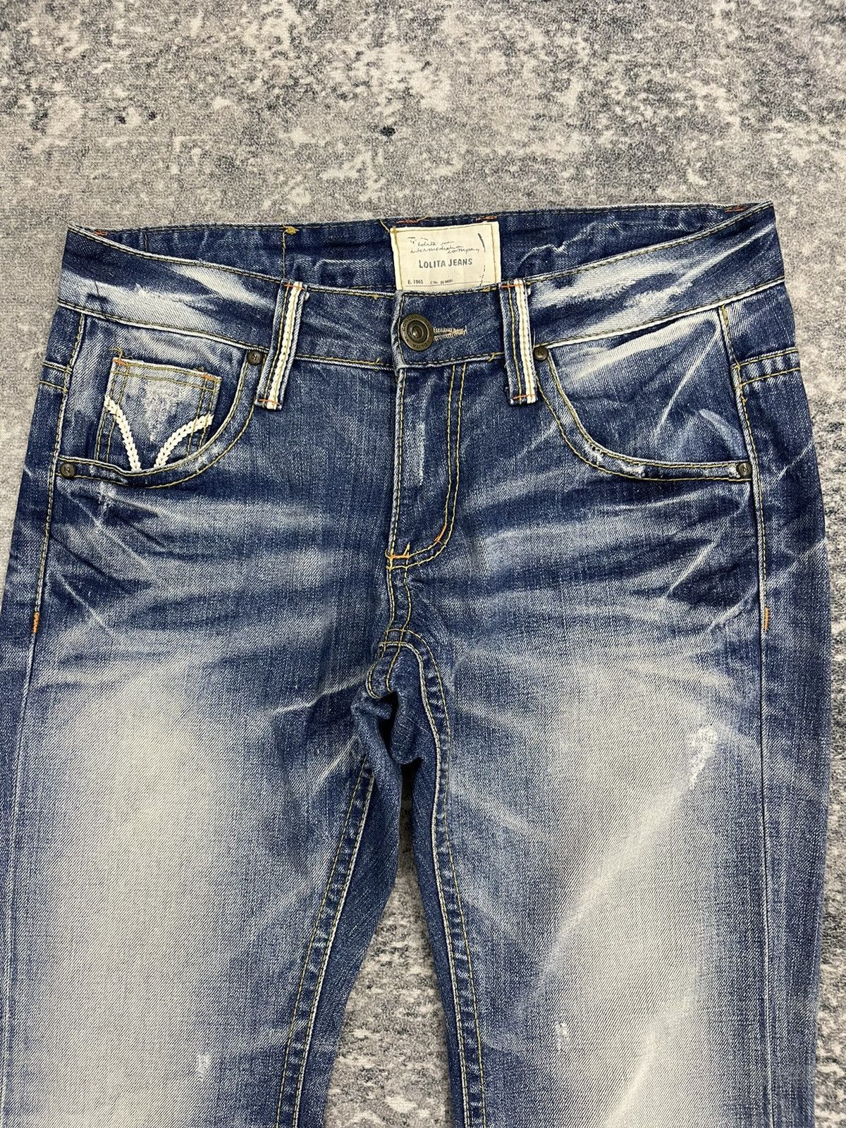 Vintage Vintage Lolita Jeans - Y2K Fairycore Distressed Denim Size US 33 - 3 Thumbnail