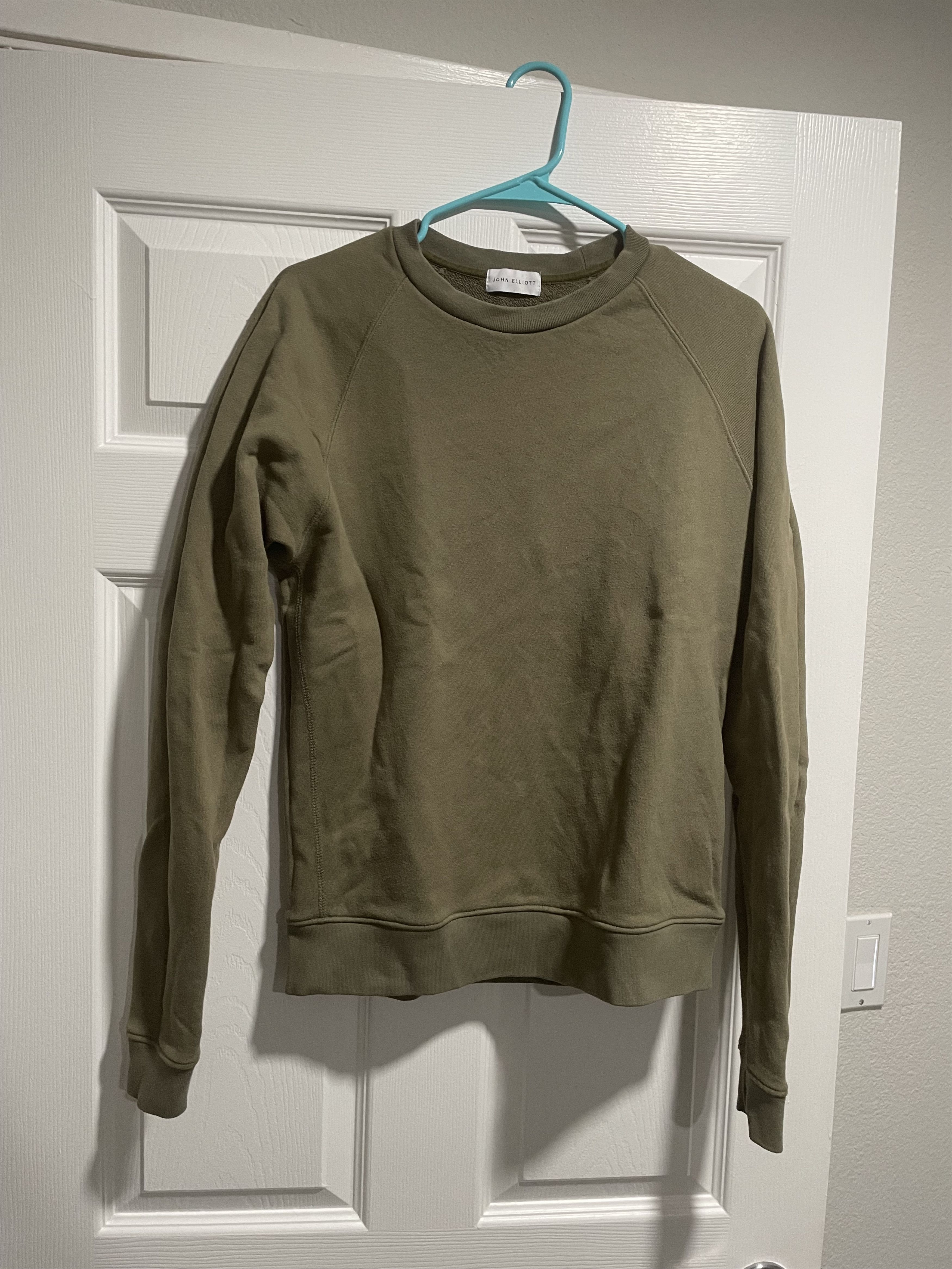 John Elliott Olive Crewneck Size US M / EU 48-50 / 2 - 1 Thumbnail
