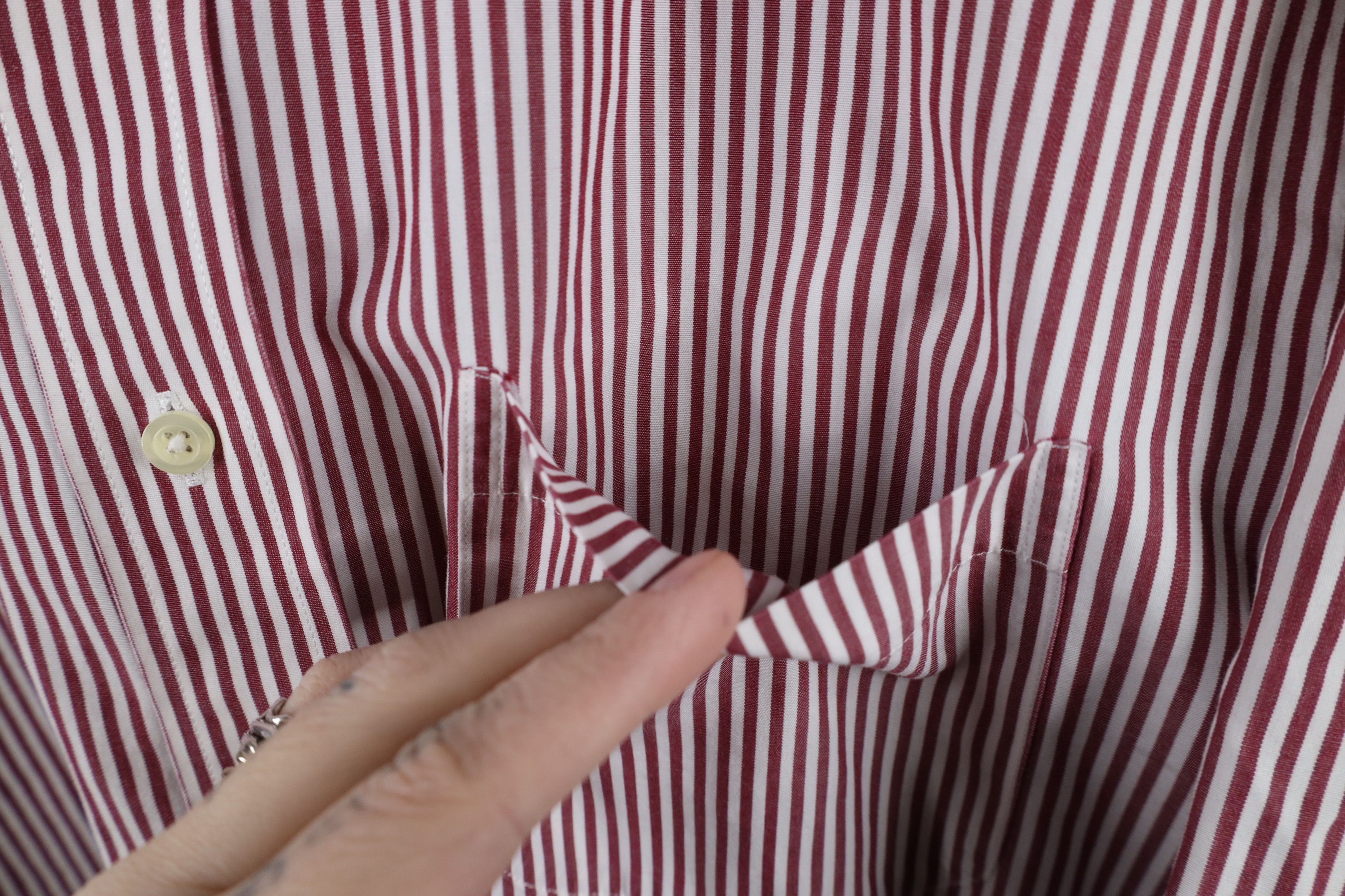 Brooks Brothers × Vintage Vintage 90s Brooks Brothers Striped Button Down Shirt Red Size US L / EU 52-54 / 3 - 4 Thumbnail