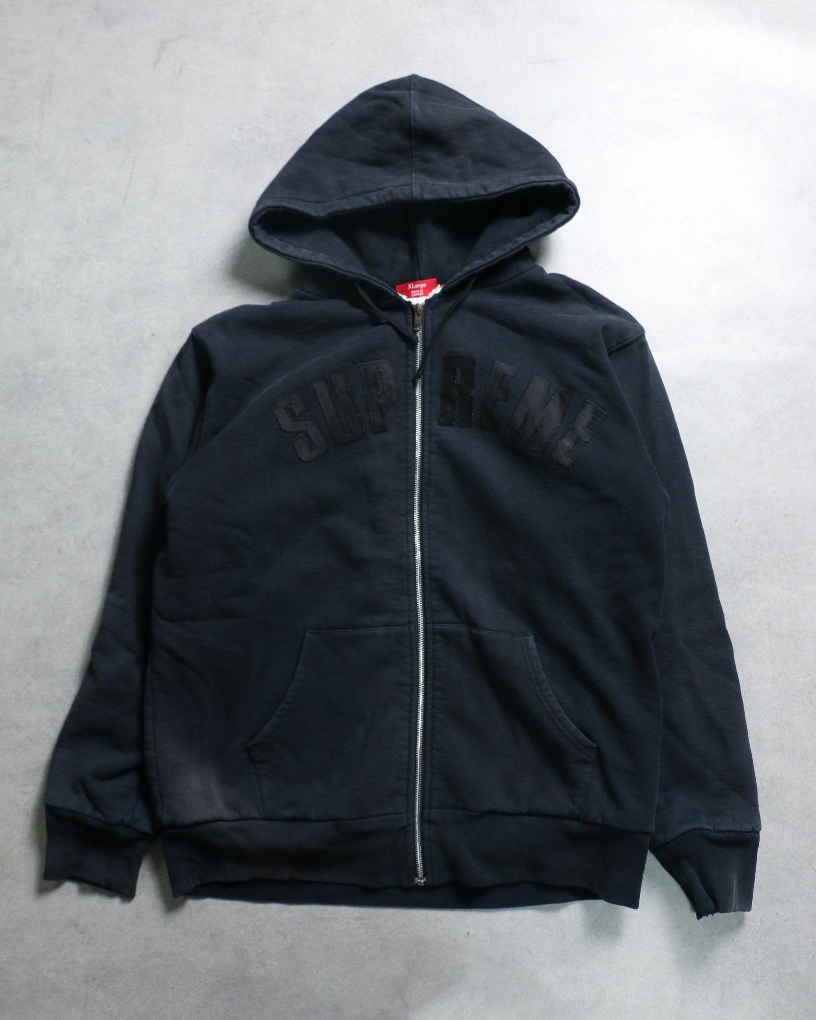 Supreme Supreme Big Logo Jacquard Hooded Sweatshirt Black size XL