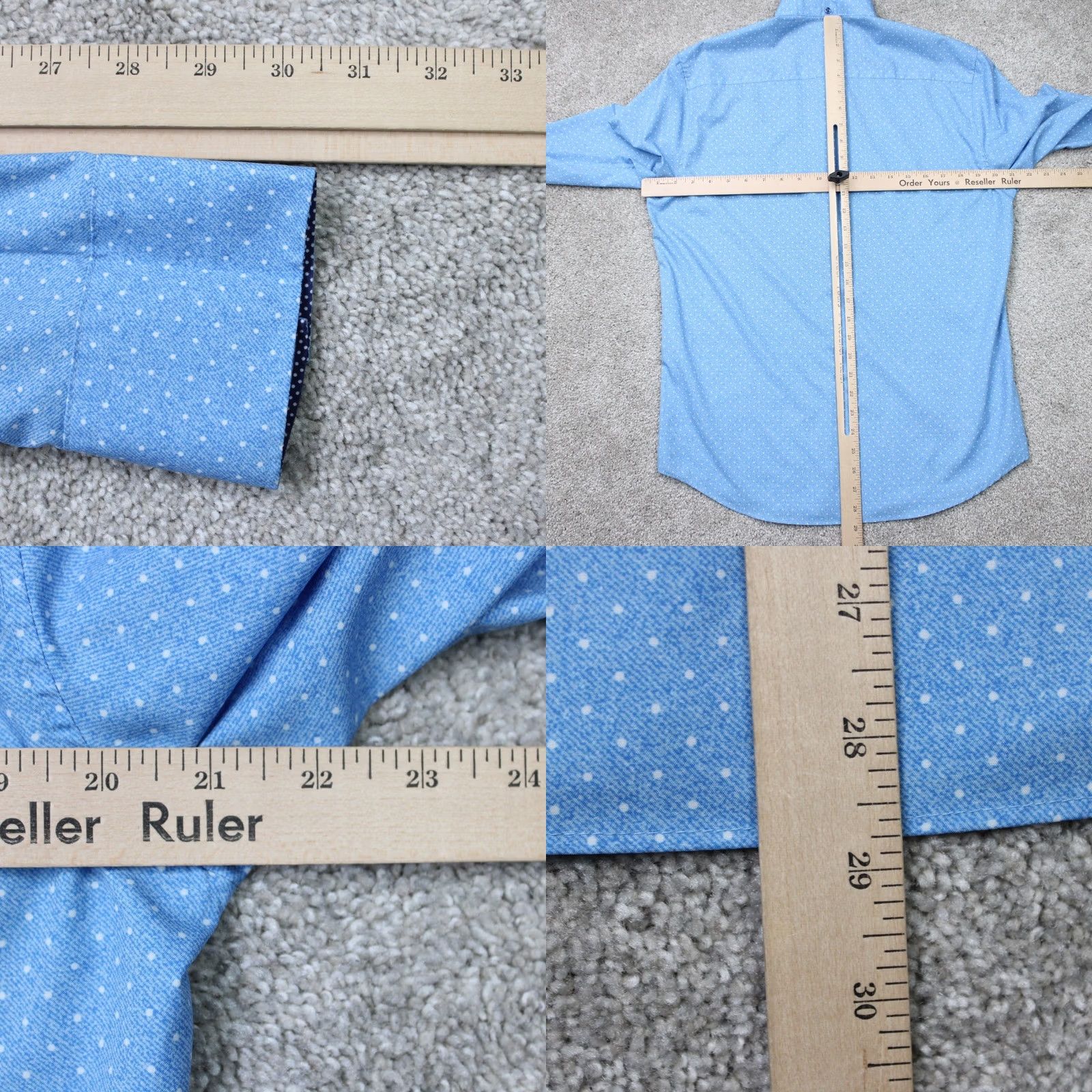 Vintage Construct Shirt Mens Small Blue Geometric Button-Up Long Sleeve 90s Vintage Style Shirt Mens Small Blue Geometric 90s Theme Shirt Size US S / EU 44-46 / 1 - 8 Thumbnail