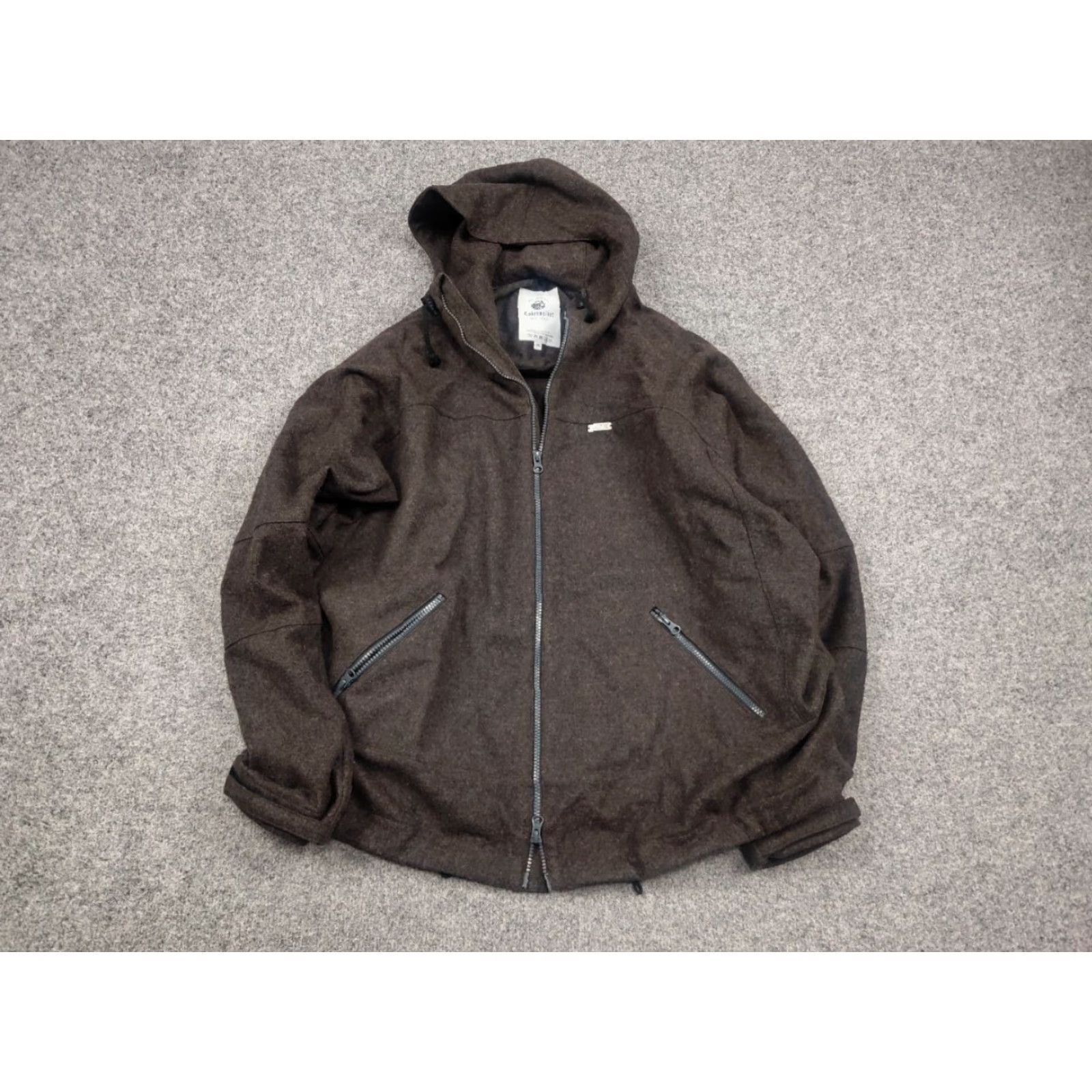 Vintage Loden by lodenwalker Austria Design 1434 reine schurwolle Hooded jacket, Wool, Brown, 3XL, Men Size US XXL / EU 58 / 5 - 3 Thumbnail