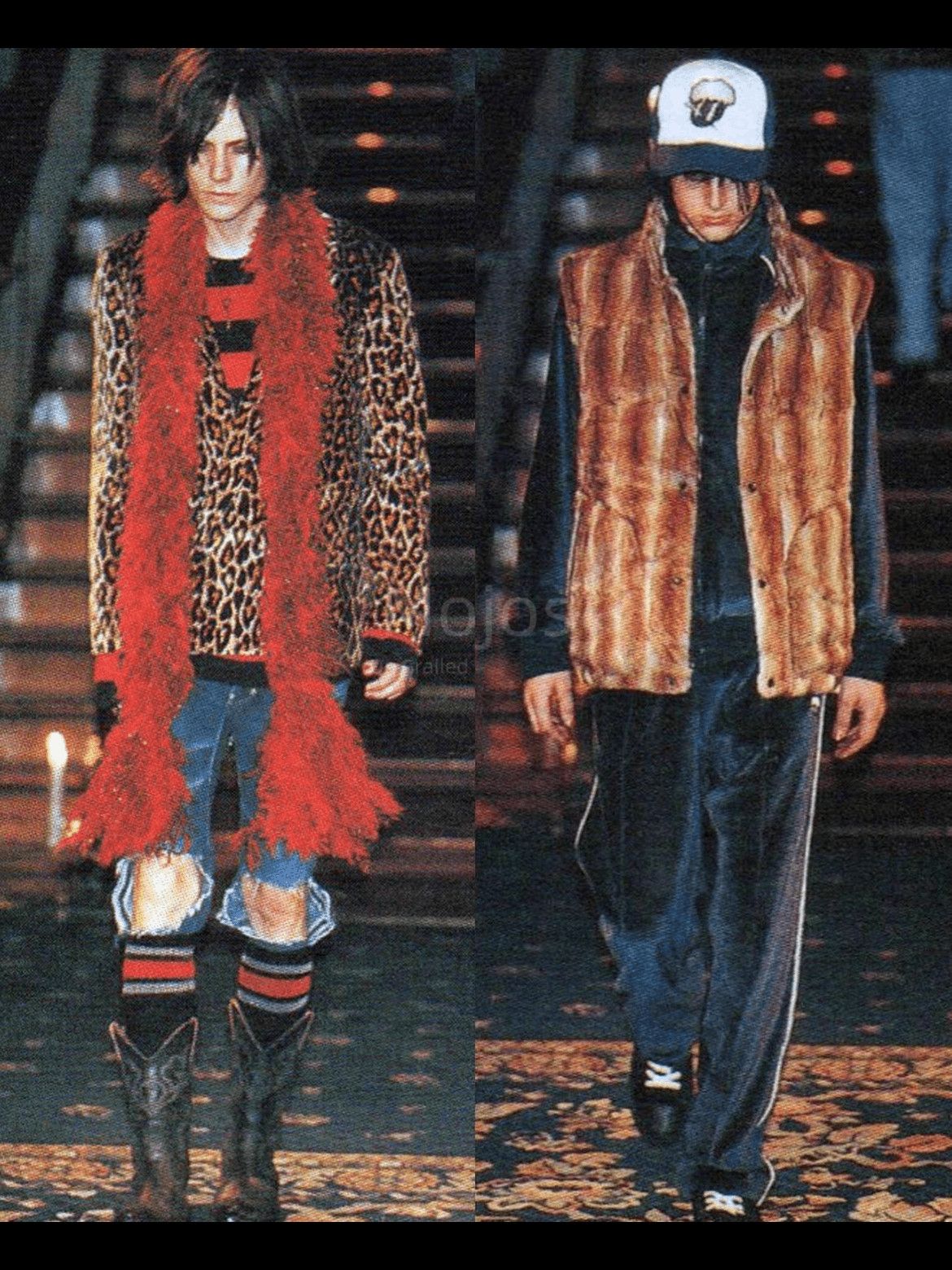 NUMBER (N)INE ナンバーナイン　レオパード　豹柄　ジレ　ライダース Number (N)ine Sz 2 Number Nine 03SS Kurt Cobain Leopard Jacket
