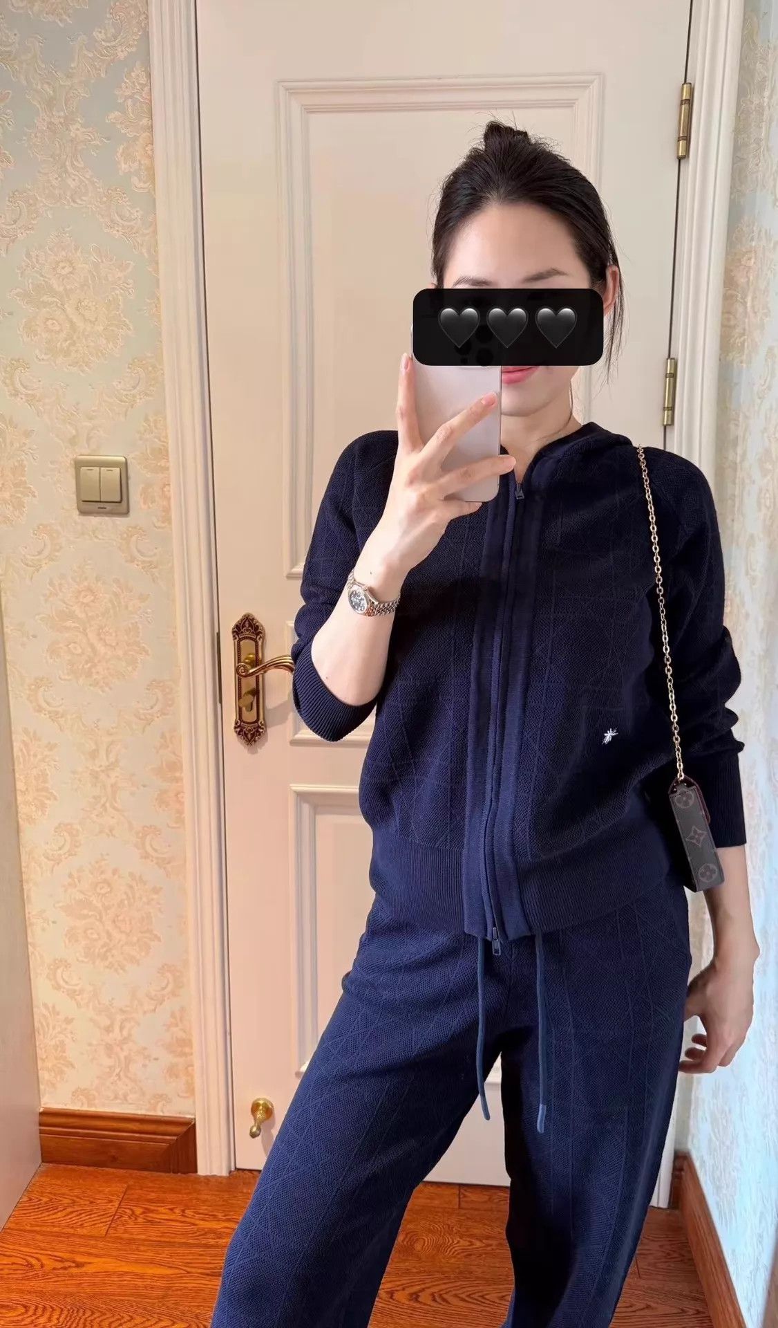 Dior Dior Navy Blue Wool-Silk Hooded Zip Jacket 34 Size XS / US 0-2 / IT 36-38 - 9 Thumbnail
