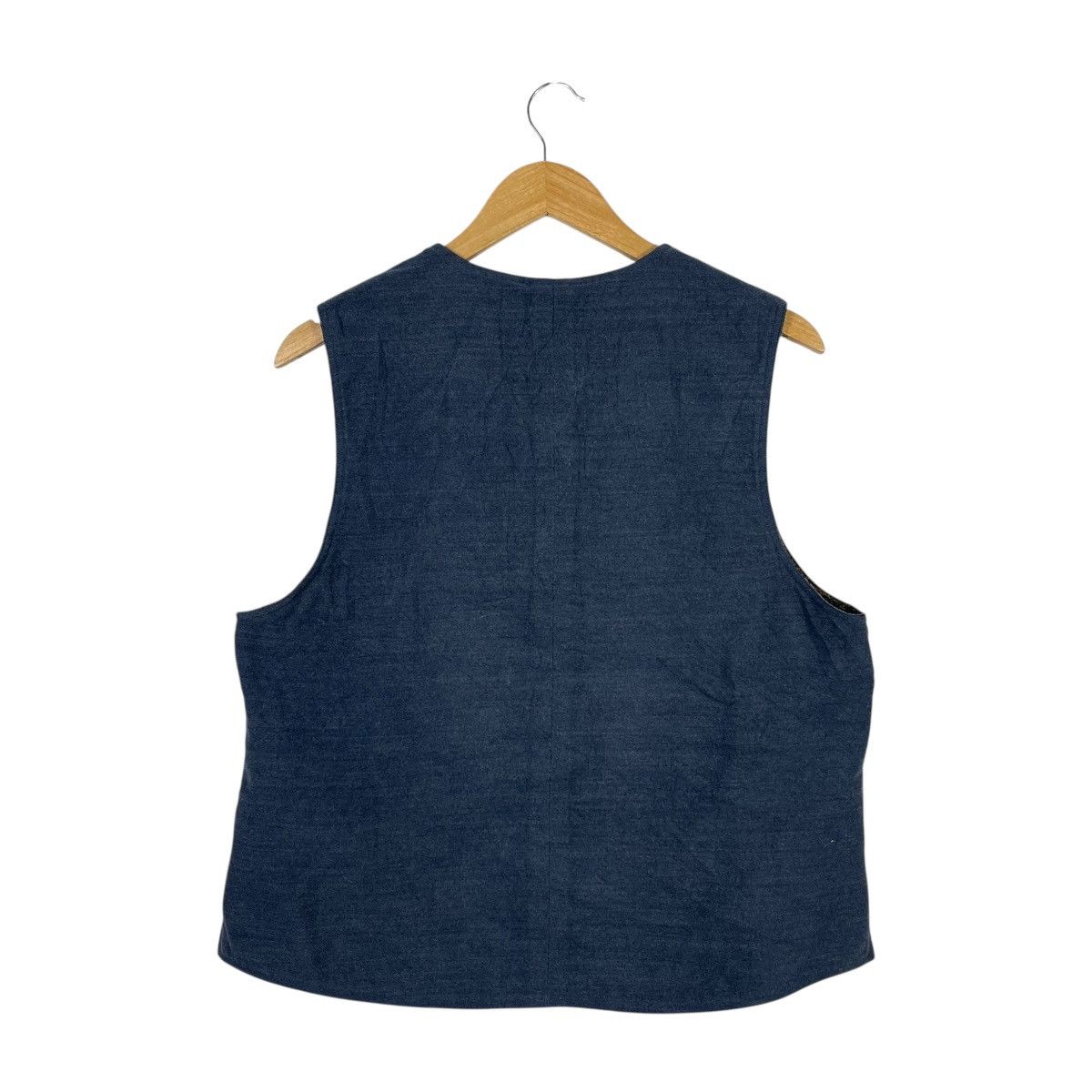 Vintage Vintage Japanese Reversible Denim Vest Floral Lining Size US L / EU 52-54 / 3 - 4 Thumbnail