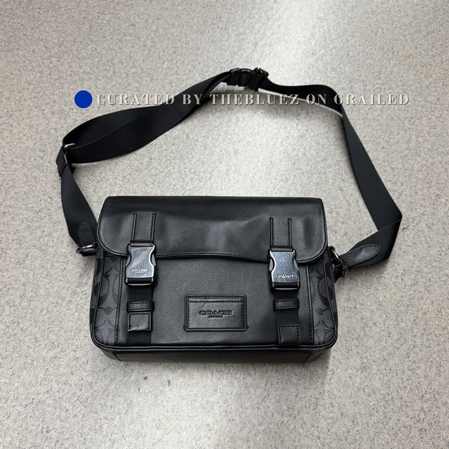 Coach Coach Track Monogram Black Messenger Bag Size ONE SIZE - 1 Thumbnail