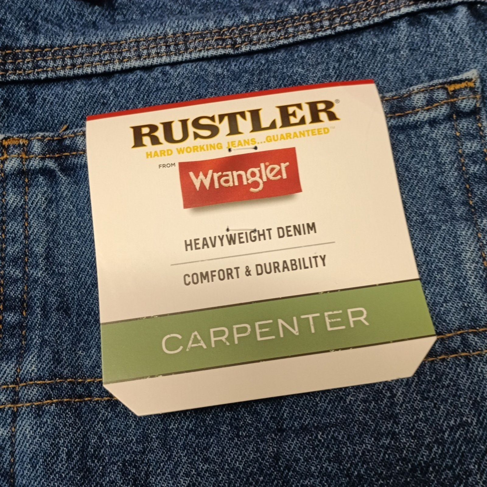 Wrangler Wrangler Rustler Carpenter Jeans Men's Size 36x32 Blue Denim Size US 36 / EU 52 - 2 Thumbnail
