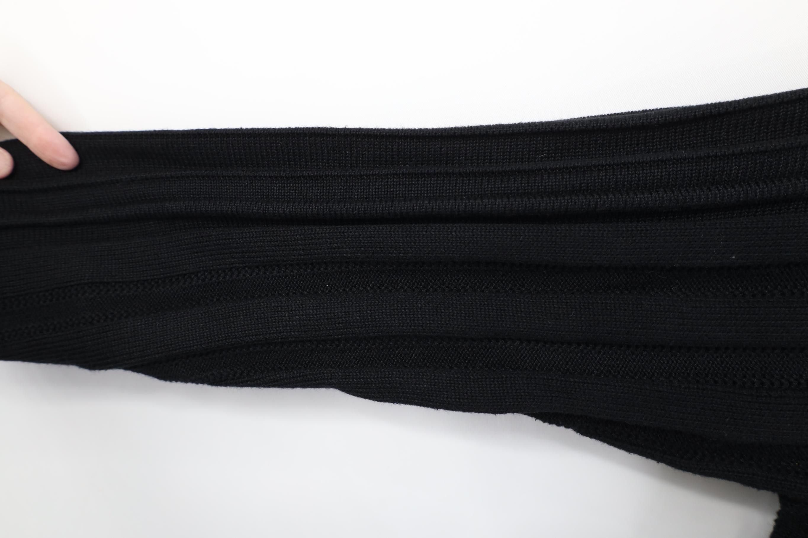 Vintage Vintage 90s Streetwear Ribbed Knit Collared Sweater Black Size US L / EU 52-54 / 3 - 7 Thumbnail