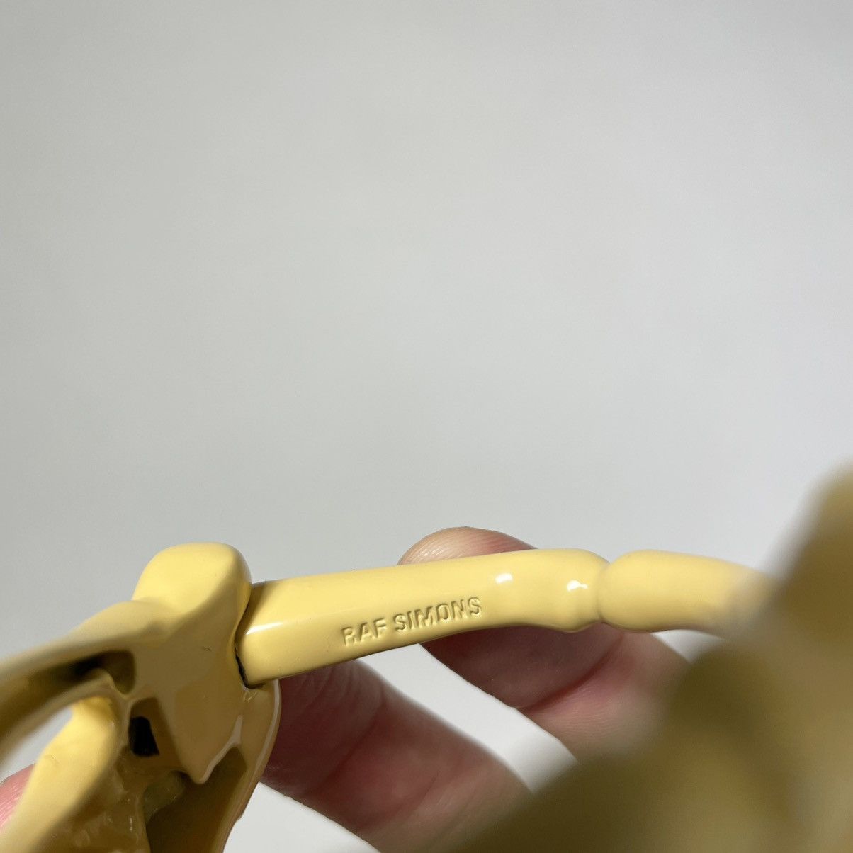 Raf Simons S/S 22 Yellow Skeleton Hand Cuff Bracelet Size ONE SIZE - 14 Thumbnail