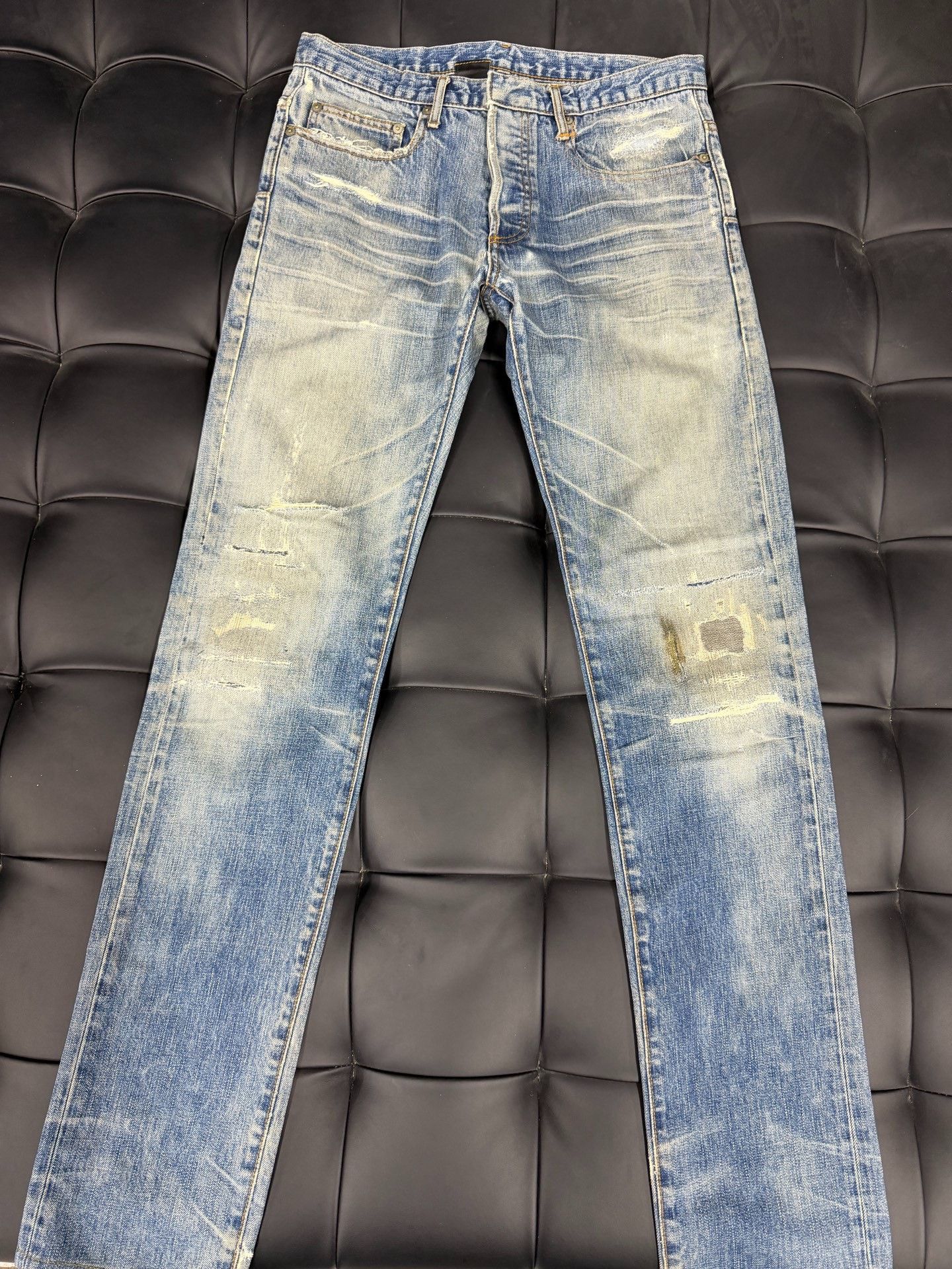 Dior Dior Cat Scratch Distressed Denim Jeans Size US 31 - 1 Thumbnail
