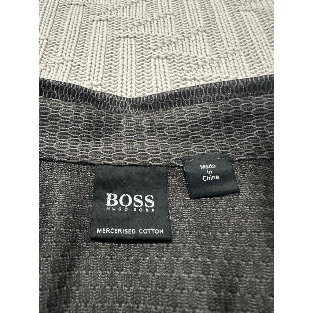 Hugo Boss Hugo Boss black textured button down size L Size US L / EU 52-54 / 3 - 5 Thumbnail