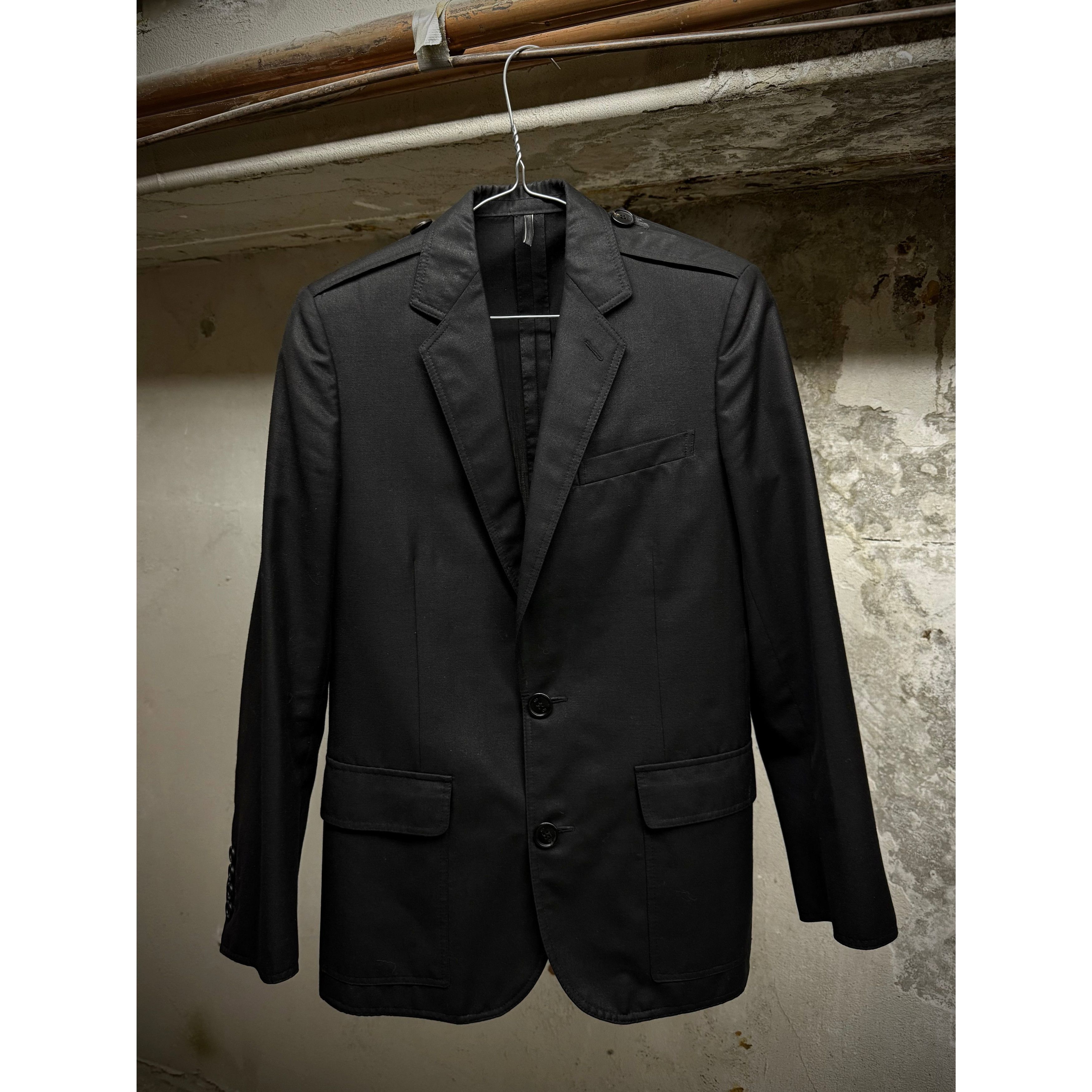 Dior DIOR HOMME BY HEDI SLIMANE 02AW REFLEXTION RUNWAY WOOL COAT 