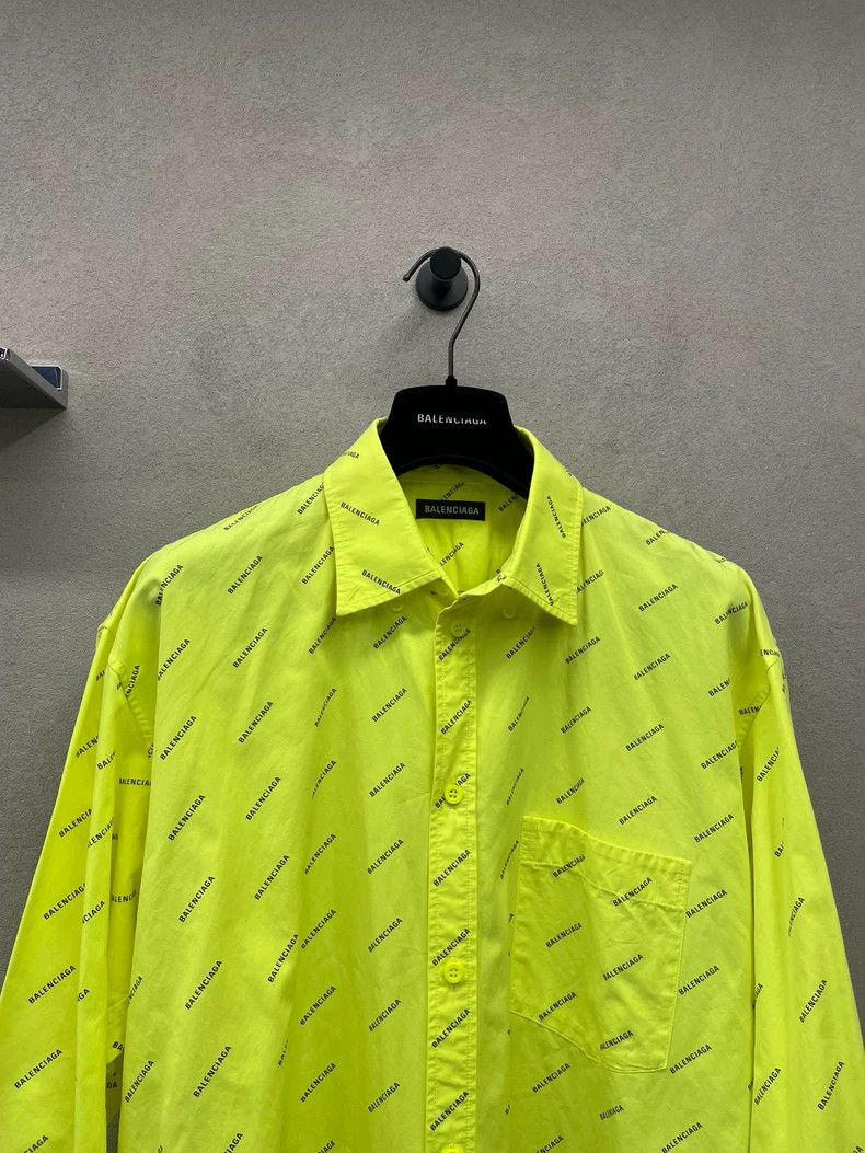 Balenciaga Balenciaga size 38 Neon Yellow Long Sleeve Shirt Size M / US 6-8 / IT 42-44 - 3 Thumbnail