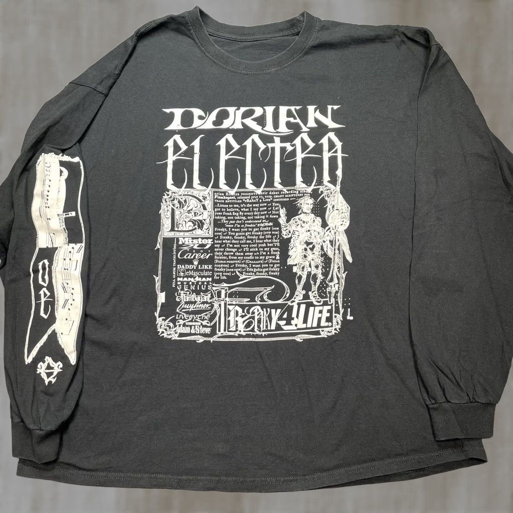 Vintage Dorian Electra shirt Men XL Musical Genius Flamboyant 2019 Freaky 4 Life T-Shirt Long Sleeve Black Music Mens XL Size US XL / EU 56 / 4 - 1 Thumbnail