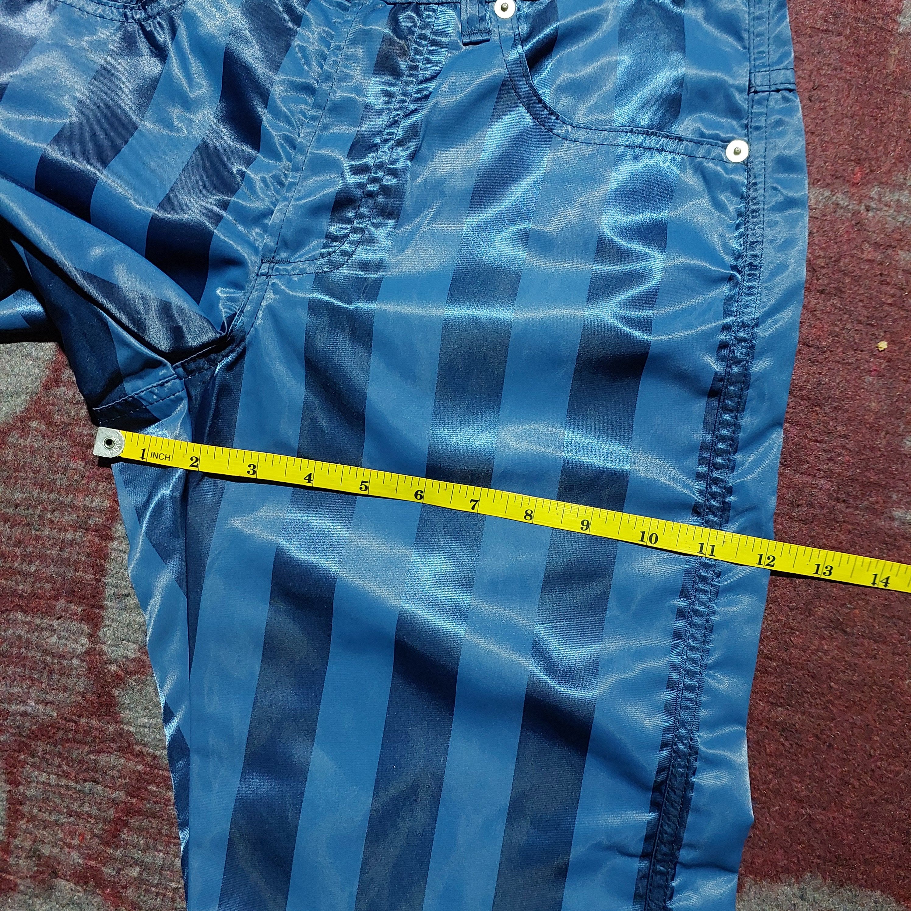 Dexter Wong 90's Dexter Wong UK blue stripe nylon pants Size US 28 / EU 44 - 18 Thumbnail