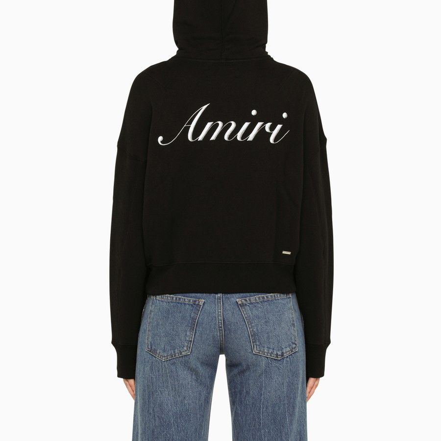 Amiri o1d2blof0724 Logo Hoodies in Black Size S / US 4 / IT 40 - 3 Thumbnail