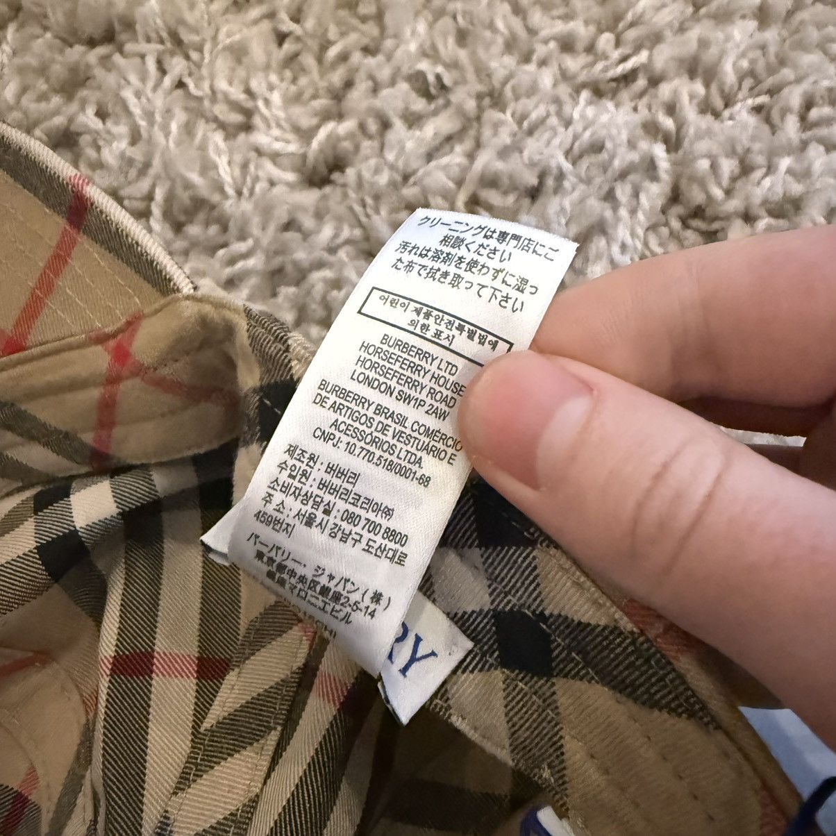Burberry Burberry hat size M logo checked baseball cap B Size ONE SIZE - 9 Thumbnail