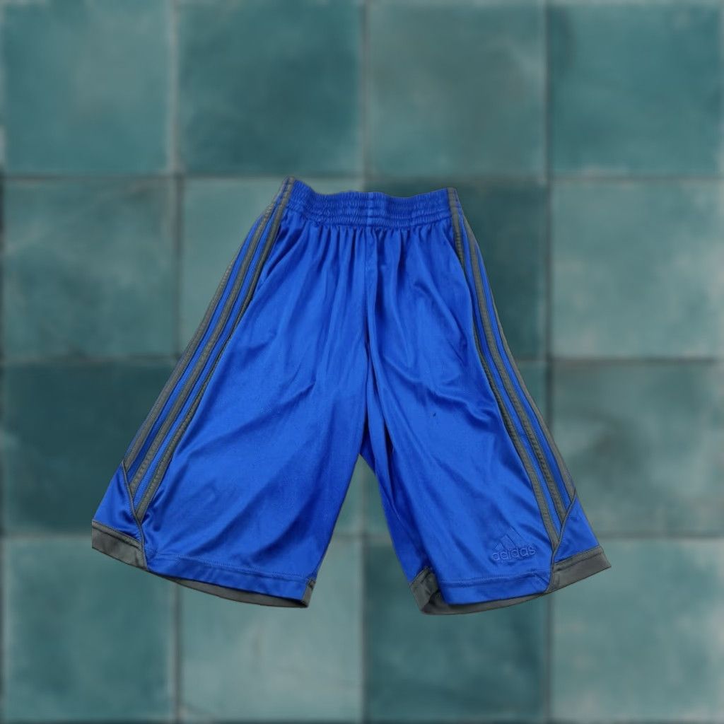 Adidas Adidas Shorts Mens Small Blue Athletic Training Basketball Long Size US 29 - 1 Thumbnail