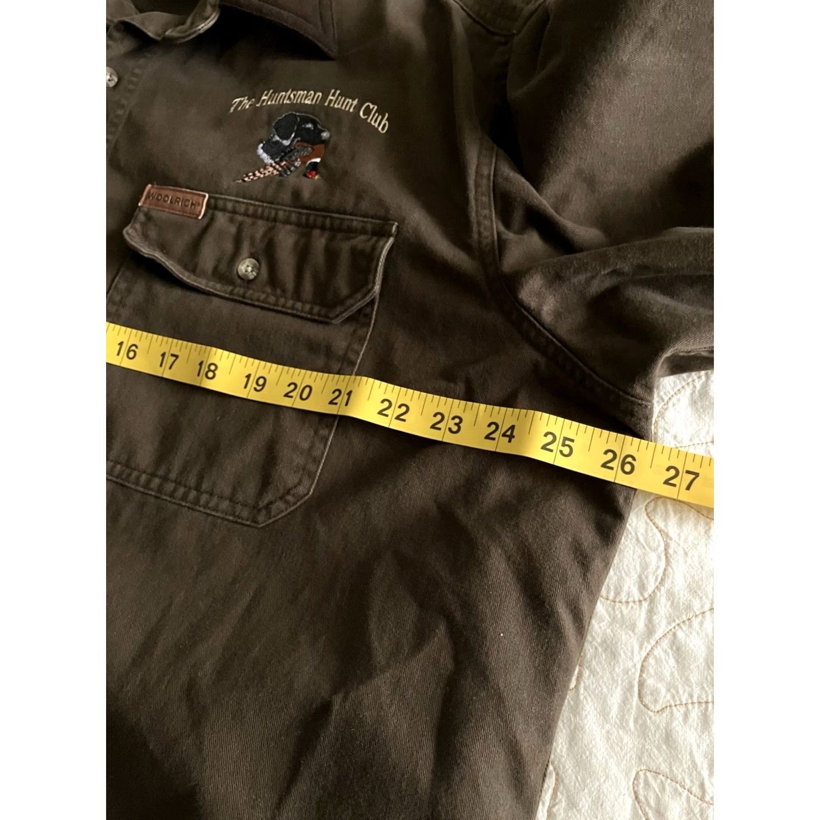 Vintage VINTAGE Woolrich Shirt XL Brown Flannel Embroidered Button-Up Collared Long Sleeve Men’s Size US XL / EU 56 / 4 - 7 Thumbnail