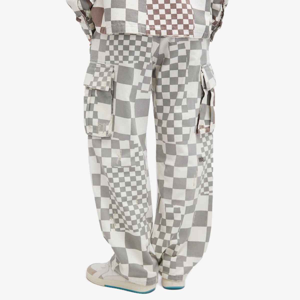 ERL ERL Gray Checkerboard Cargo Pants Size US 32 / EU 48 - 2 Thumbnail