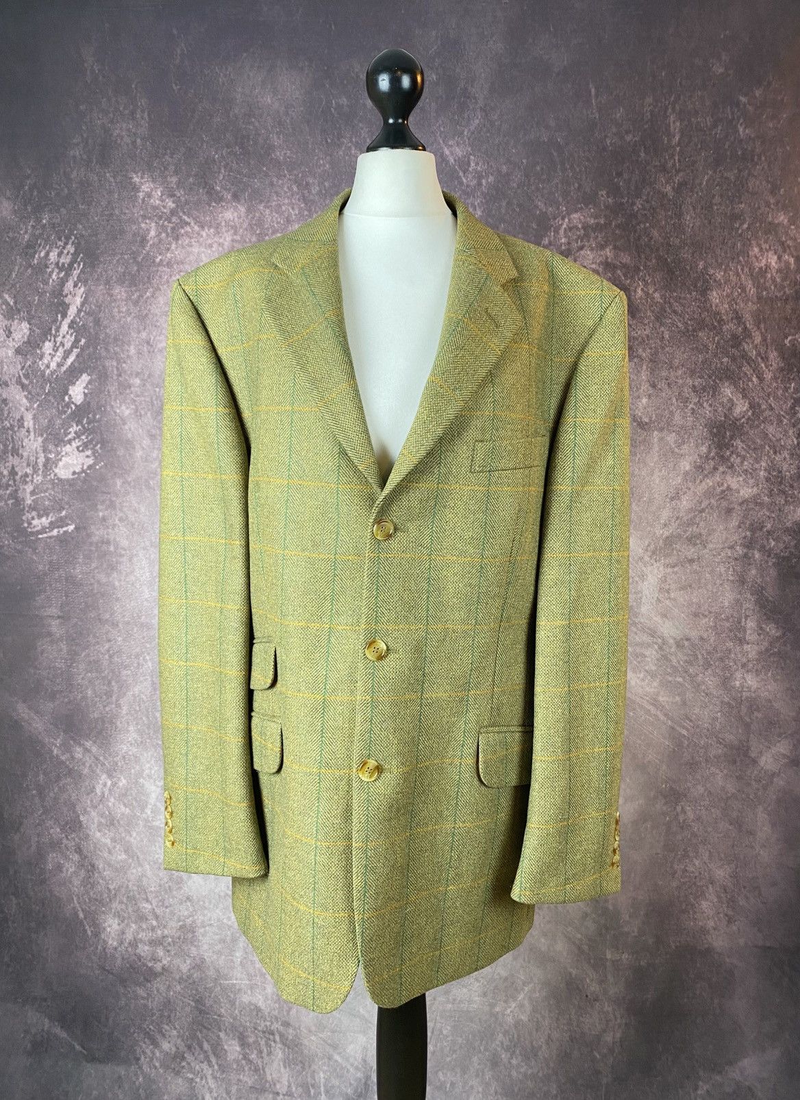 Other Brook Taverner Green Tweed Herringbone Check Blazer Size:42R Size 42R - 1 Thumbnail