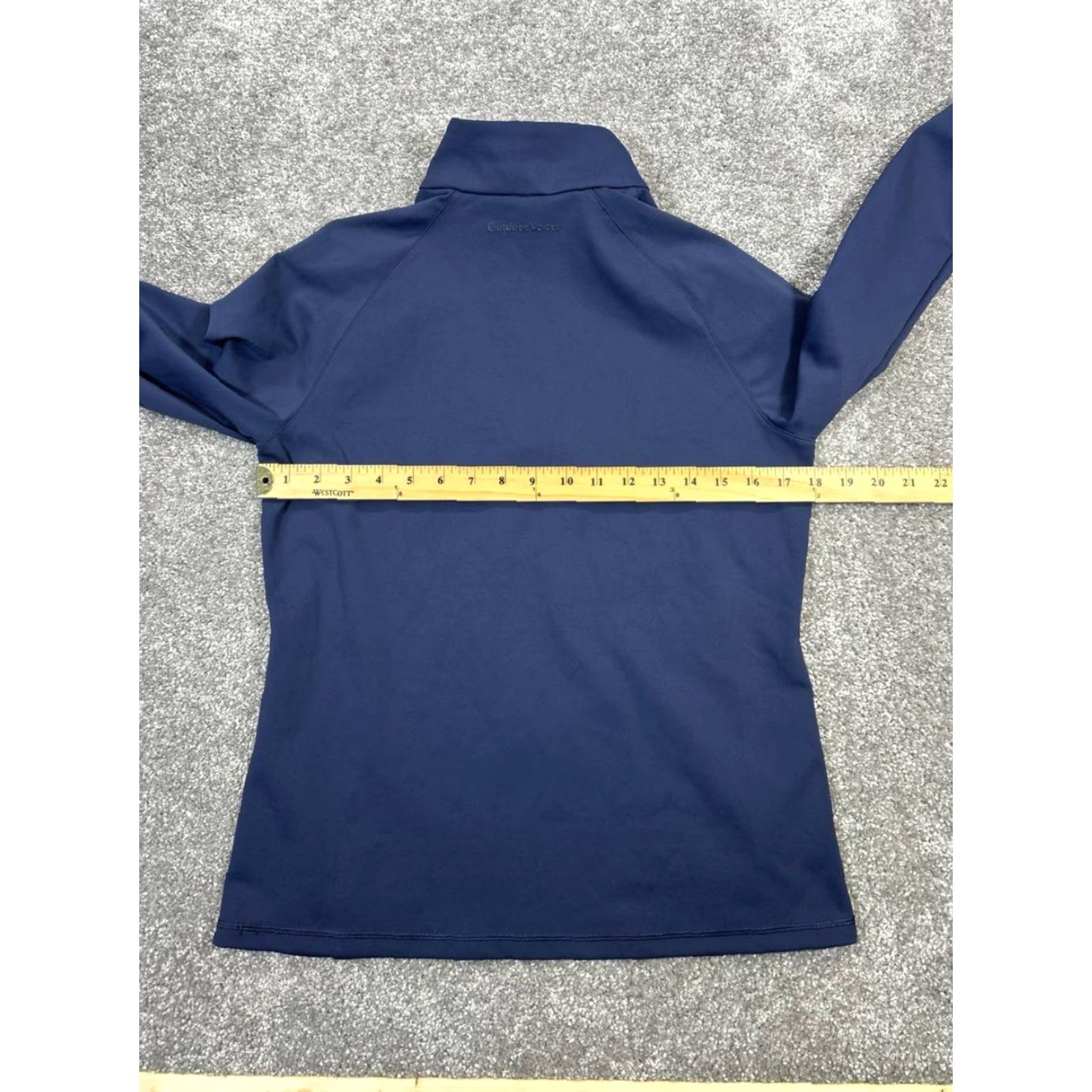 Outdoor Voices Outdoor Voices Womens Large Blue Quarter Zip Sweater Pullover Winter Spring Fall Size L / US 10 / IT 46 - 4 Thumbnail