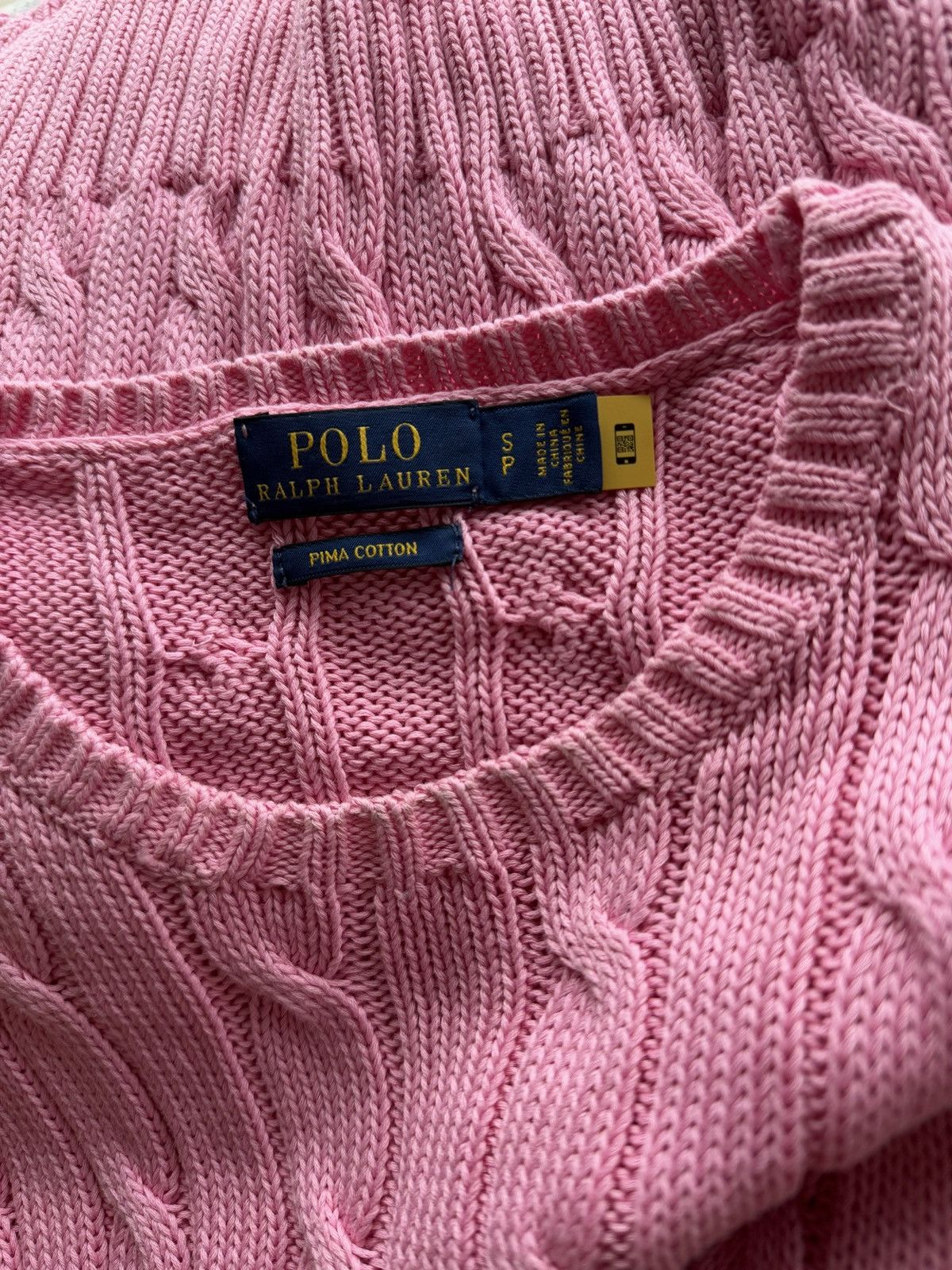 Designer × Polo Ralph Lauren × Ralph Lauren Polo Ralph Lauren cable knit pink sweater Size S / US 4 / IT 40 - 3 Thumbnail