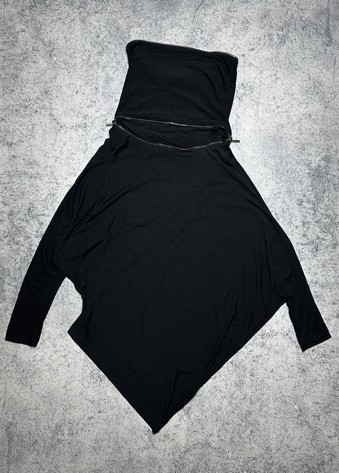 plein sud Plein Sud Jeans Asymmetric Turtleneck Zip Details Top Hoodie Size L / US 10 / IT 46 - 1 Thumbnail