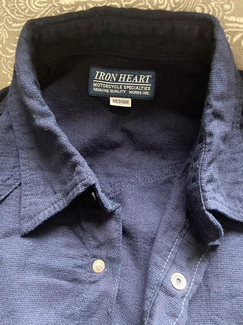Iron Heart Iron Heart IHSH-357 linen and cotton long sleeved shirt Size US M / EU 48-50 / 2 - 3 Thumbnail