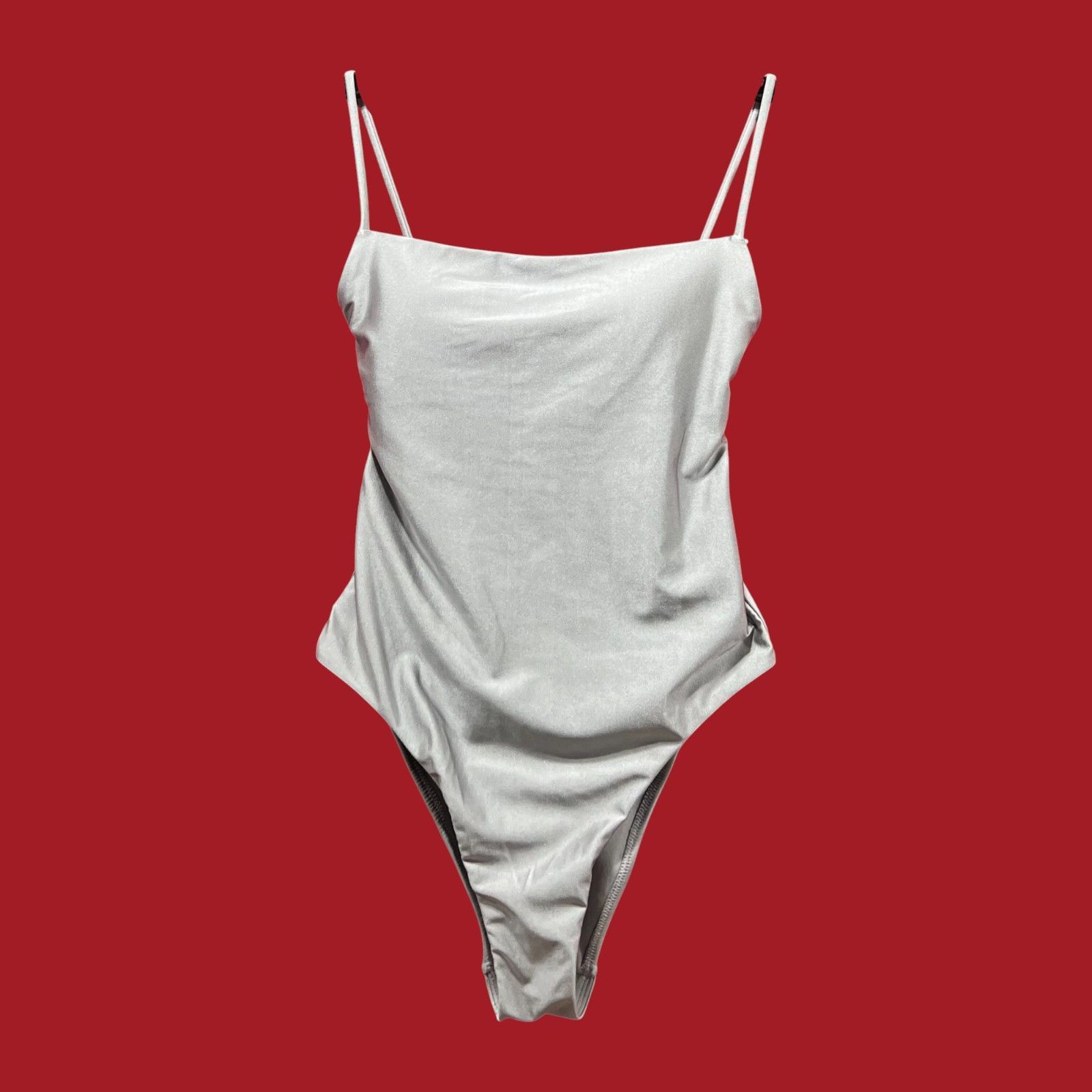 Other Shade & Shore - Women's Square Neck High Leg Cheeky Swimsuit Size ONE SIZE - 3 Thumbnail