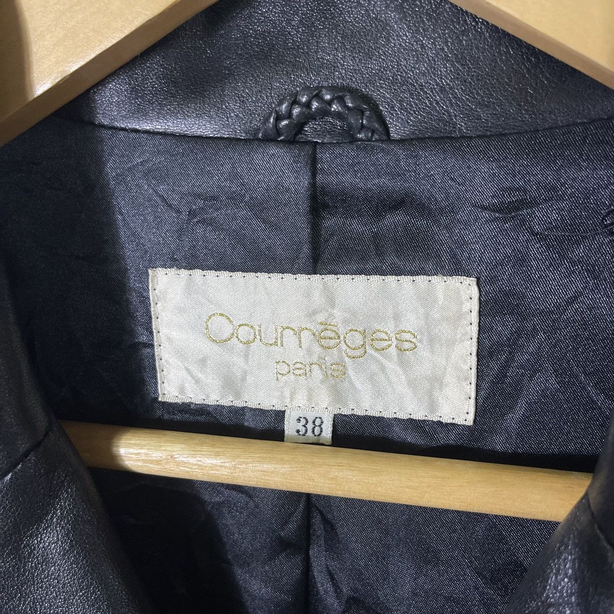 Courreges Vintage Courreges Paris Buckle Double Collar Leather Jacket Size XS / US 0-2 / IT 36-38 - 10 Thumbnail