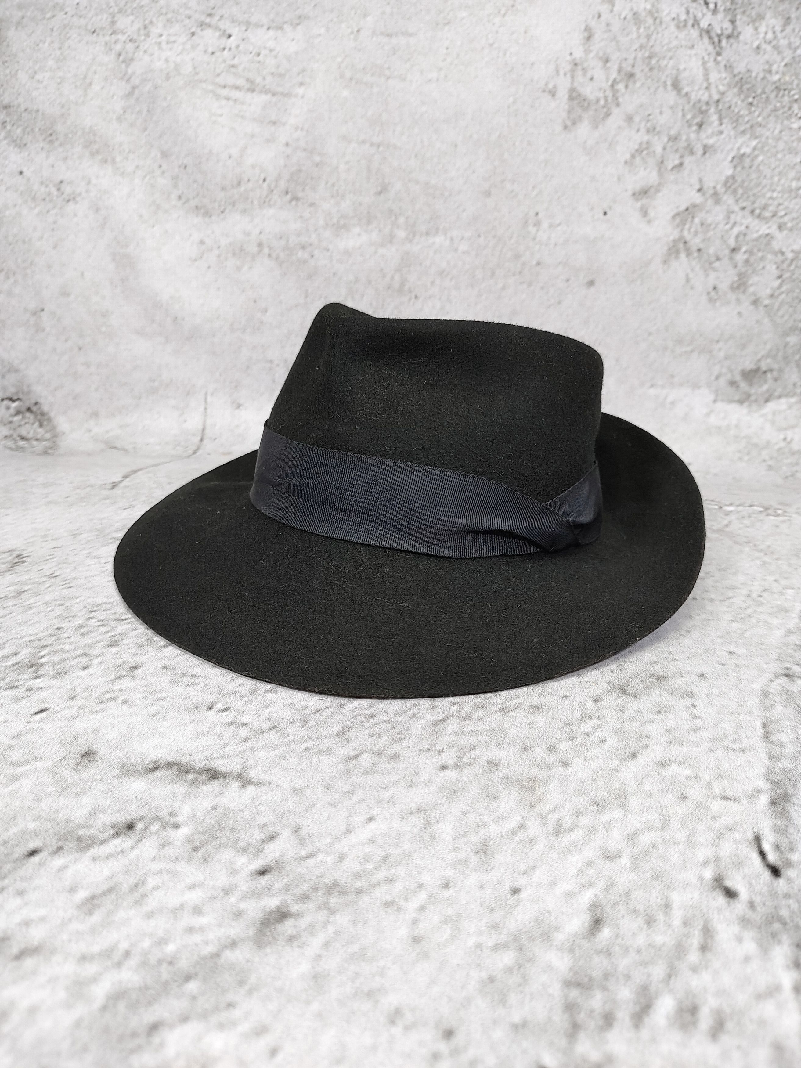 agnes b. 90s Agnes B 🇫🇷 Wool Felt Wide Brim Classic Fedora Hat Size ONE SIZE - 4 Thumbnail