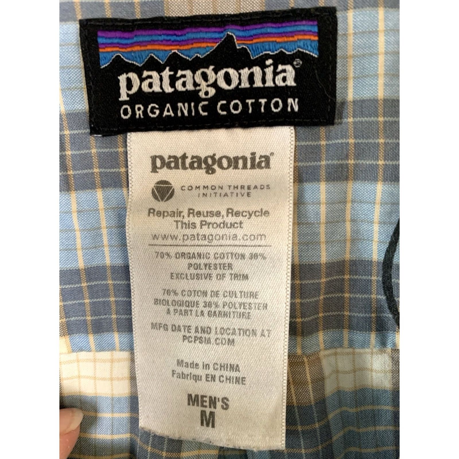 Patagonia Patagonia Mens Shirt Medium Plaid Organic Cotton Outdoor Casual Button-Up Size US M / EU 48-50 / 2 - 3 Thumbnail