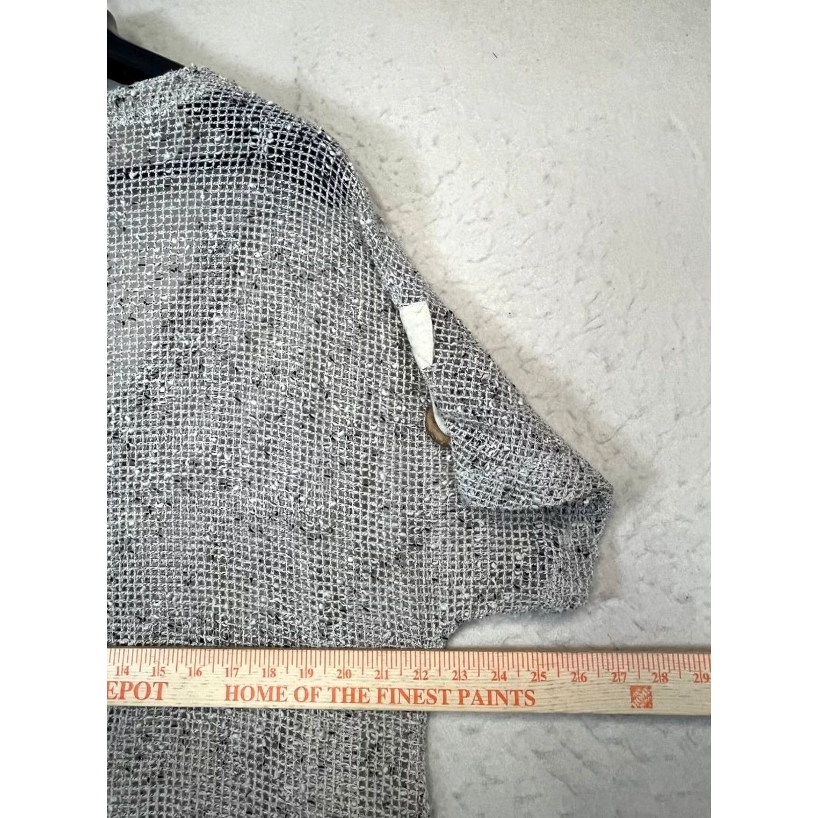 Vintage Kaktus Open Knit Cropped Cardigan Coconut Buttons Lagenlook Boho Y2K 90s Retro L Size L / US 10 / IT 46 - 3 Thumbnail